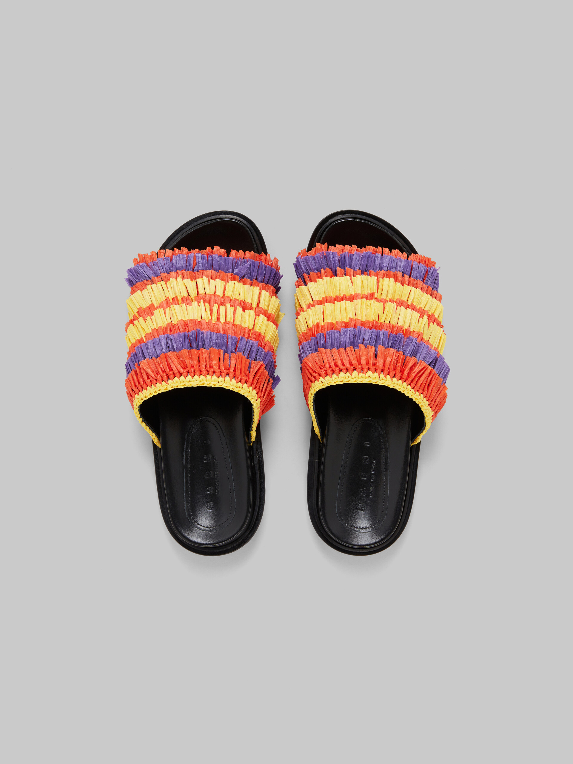 Multicoloured fringe slide sandal - Sandals - Image 4