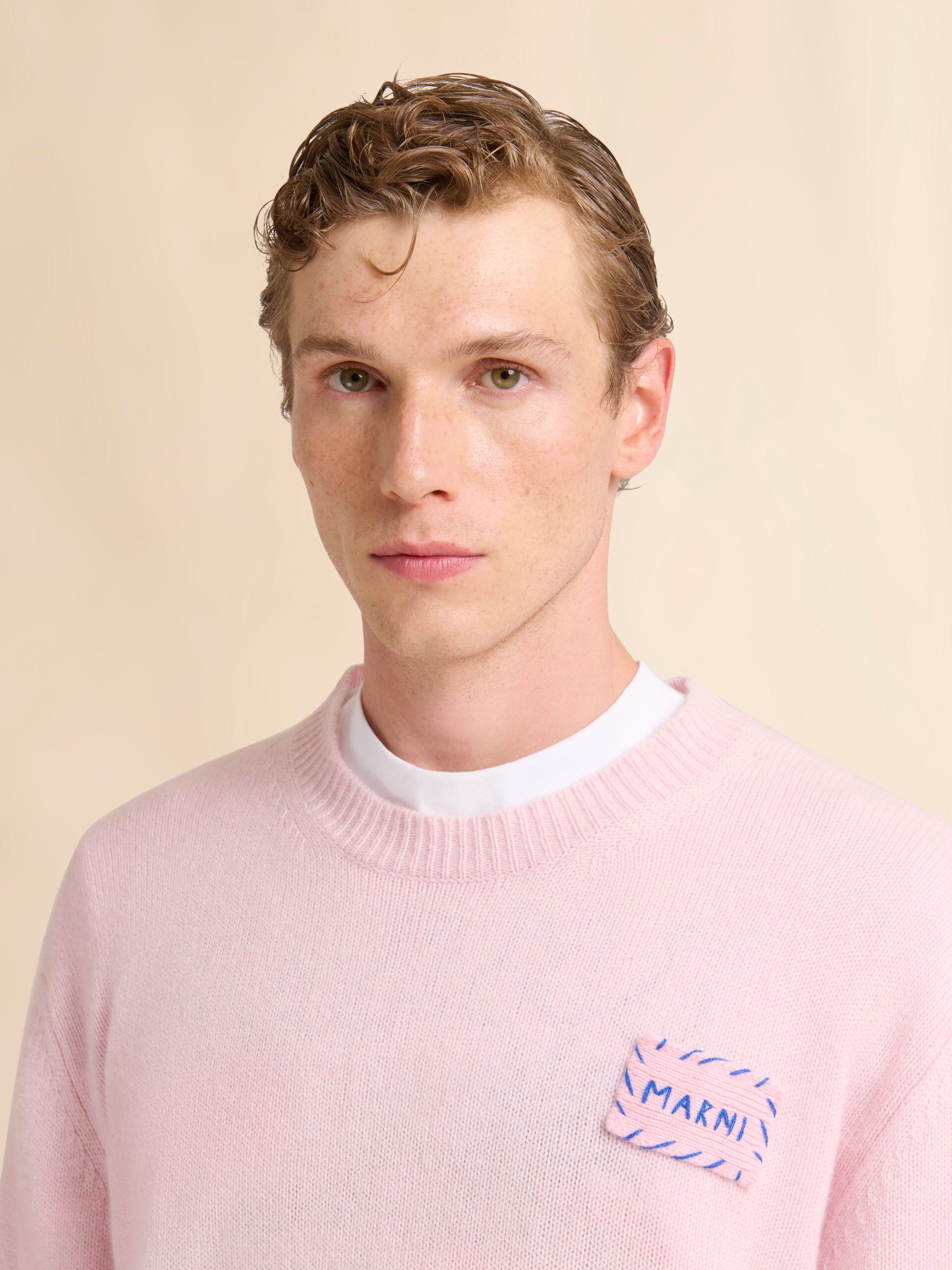 ブルー カシミアジャンパー マルニパッチ付き - プルオーバー - Image 4