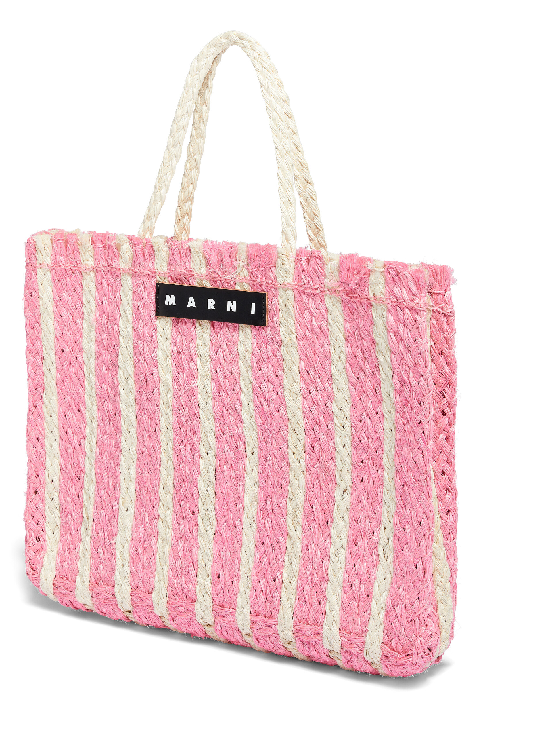 MARNI MARKET bag in pink natural fiber - Bags - Image 4
