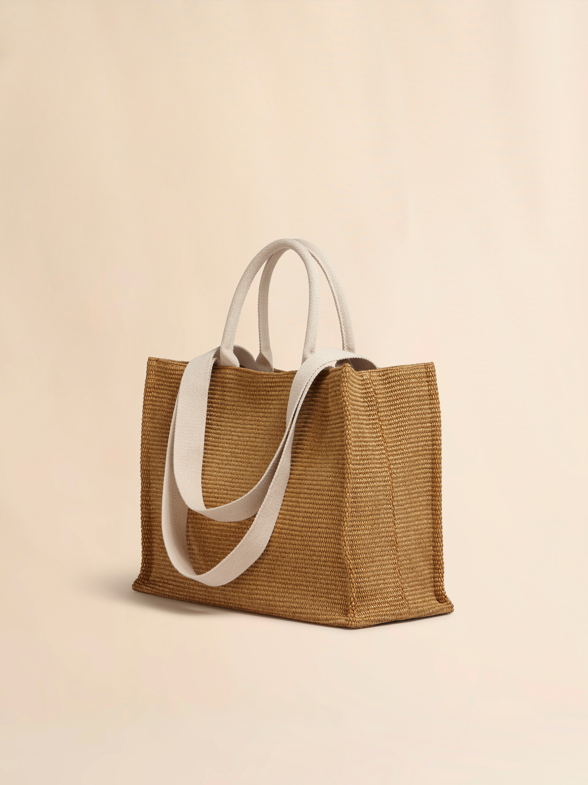 Tote Bag aus Material in Bast-Optik - Shopper - Image 2
