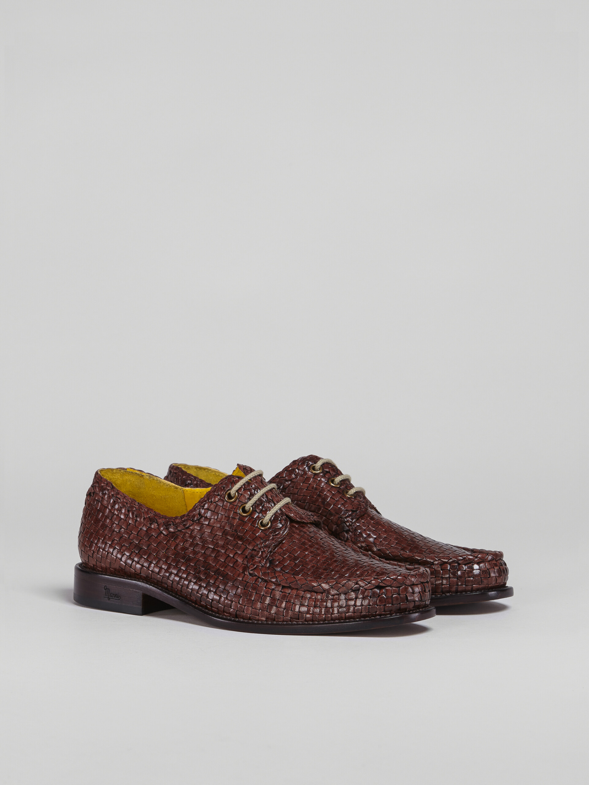 Derby lace-up in lightweight woven leather - Lace-ups - Image 2