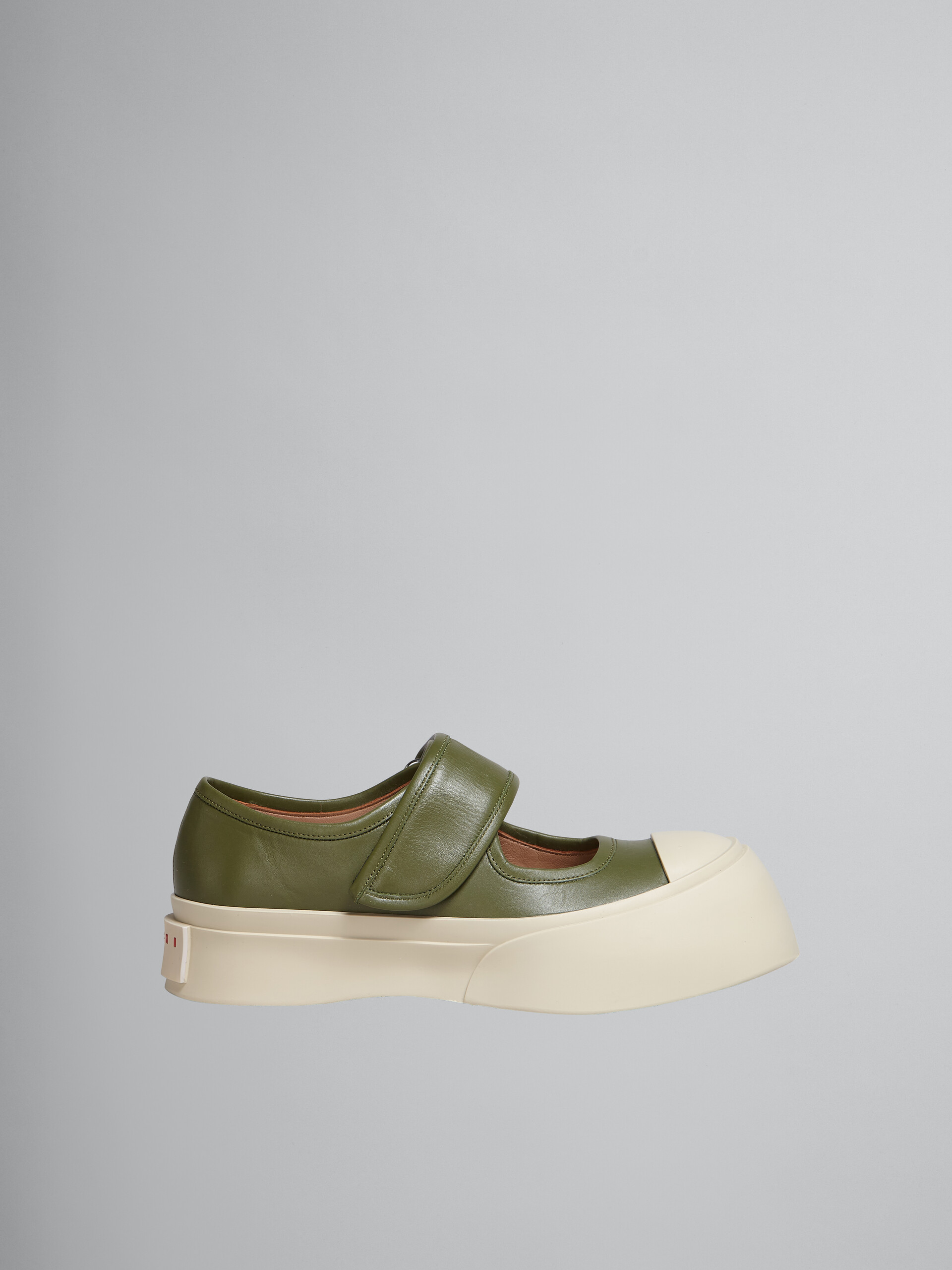 Green nappa leather PABLO Mary-Jane sneaker - Sneakers - Image 1
