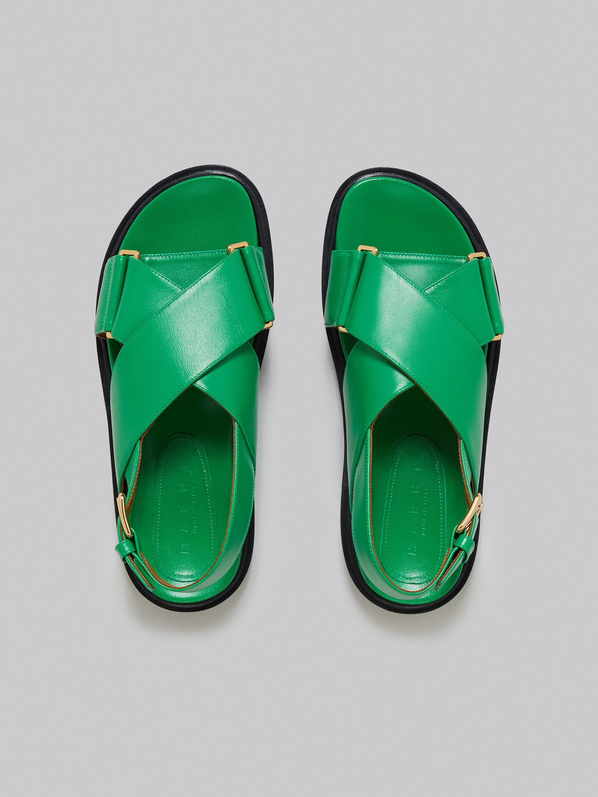 Green leather Fussbett - Sandals - Image 4