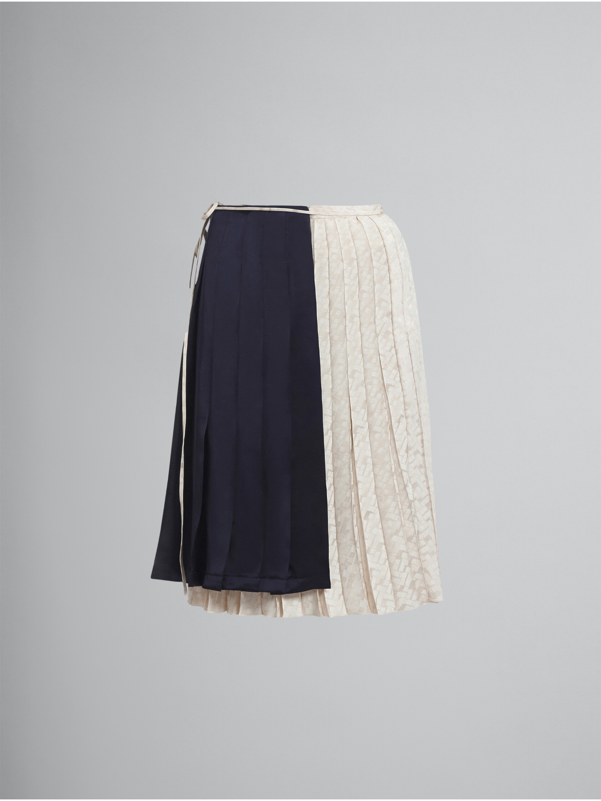Viscose jacquard wrap skirt - Skirts - Image 1