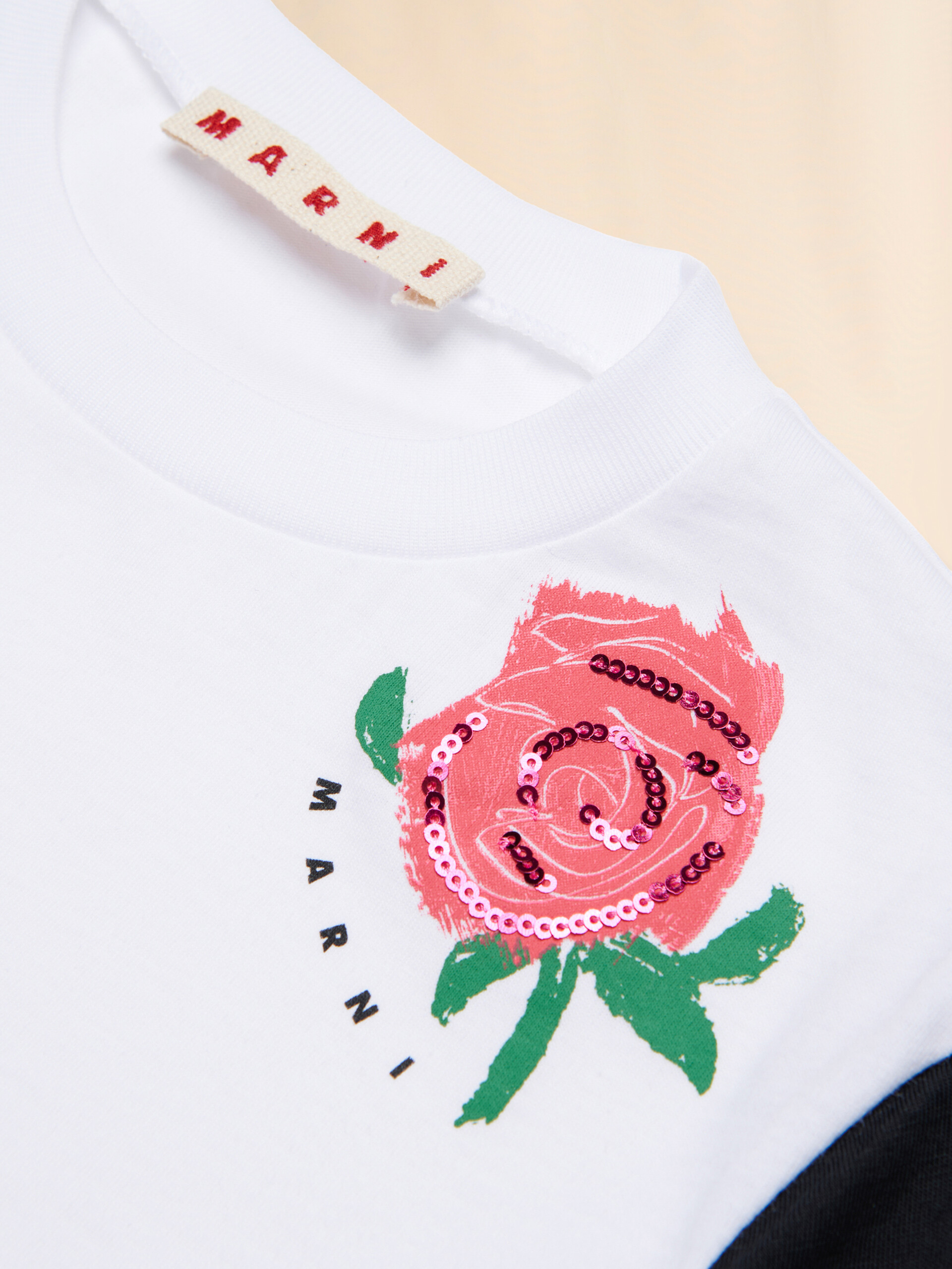 T-shirt in cotone bianco con stampa Tea Time - T-shirt - Image 4