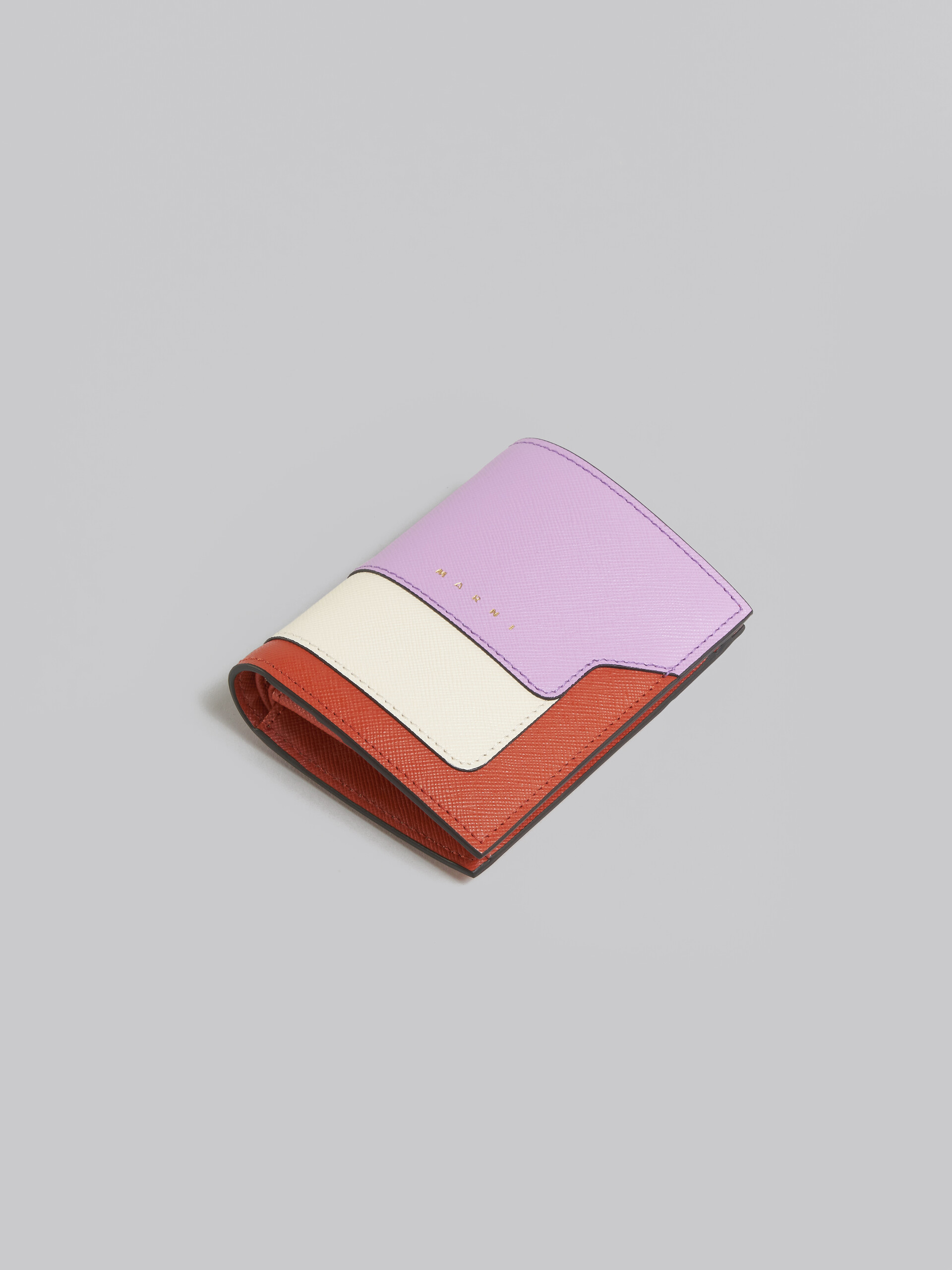 Lilac saffiano leather bi-fold wallet - Wallets - Image 5