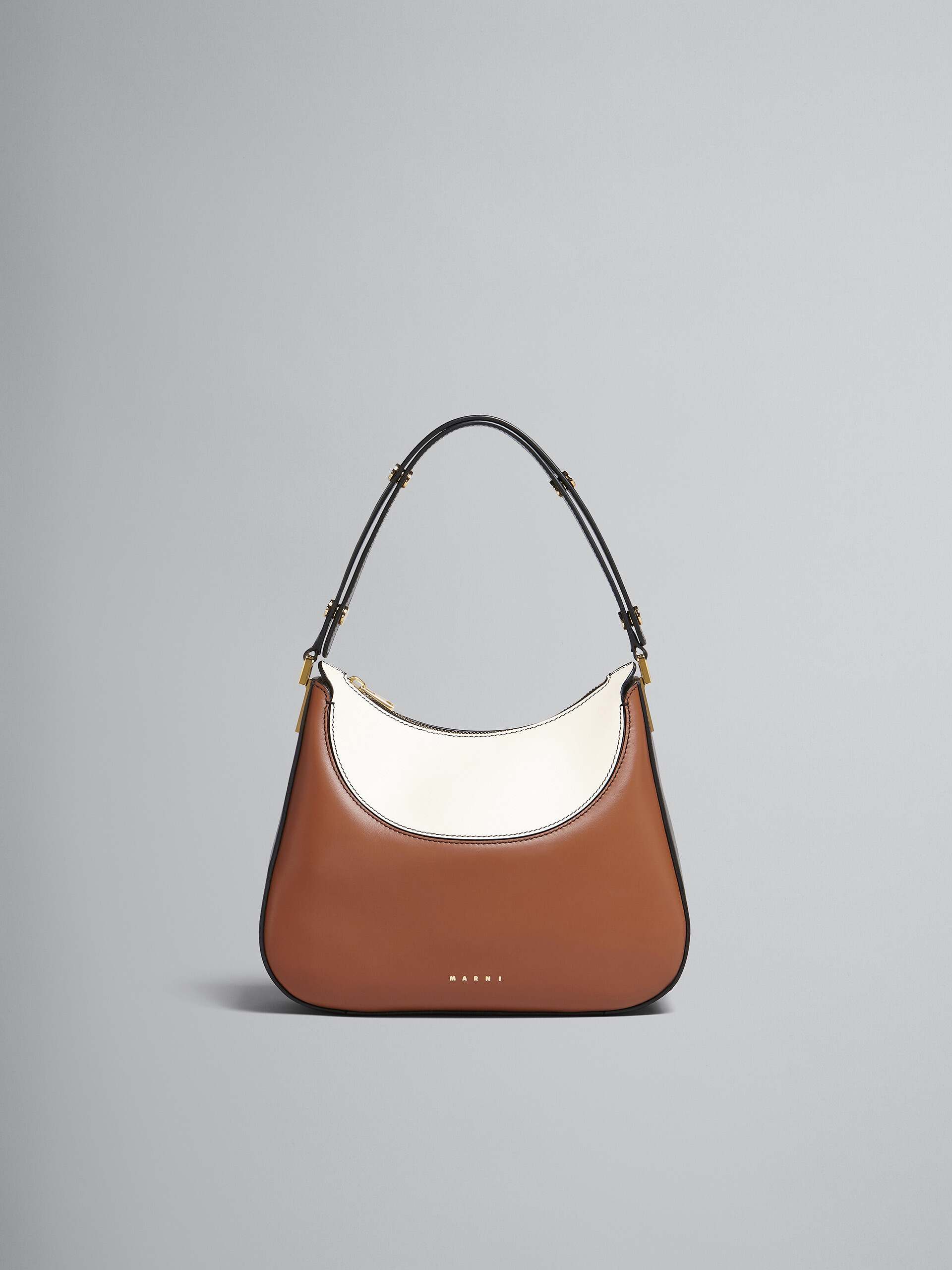 Milano small bag in brown black and white - Handbag - Image 1