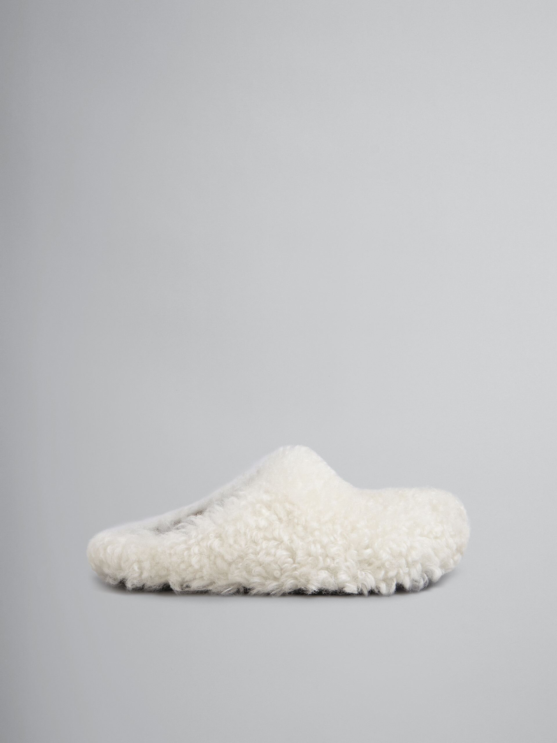 White shearling mule - Clogs - Image 1