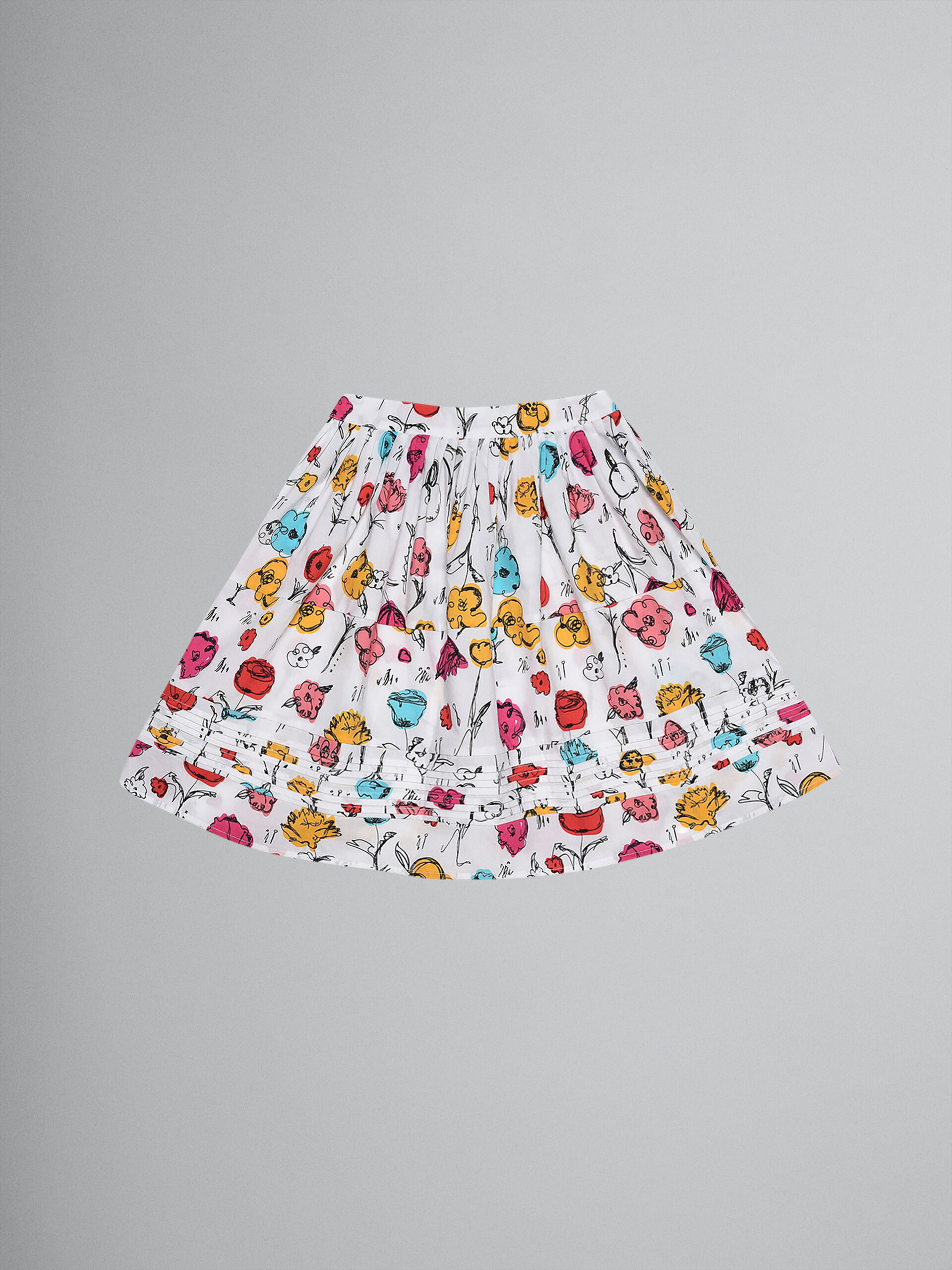 Falda de popelina de algodón con estampado Prato - Faldas - Image 1