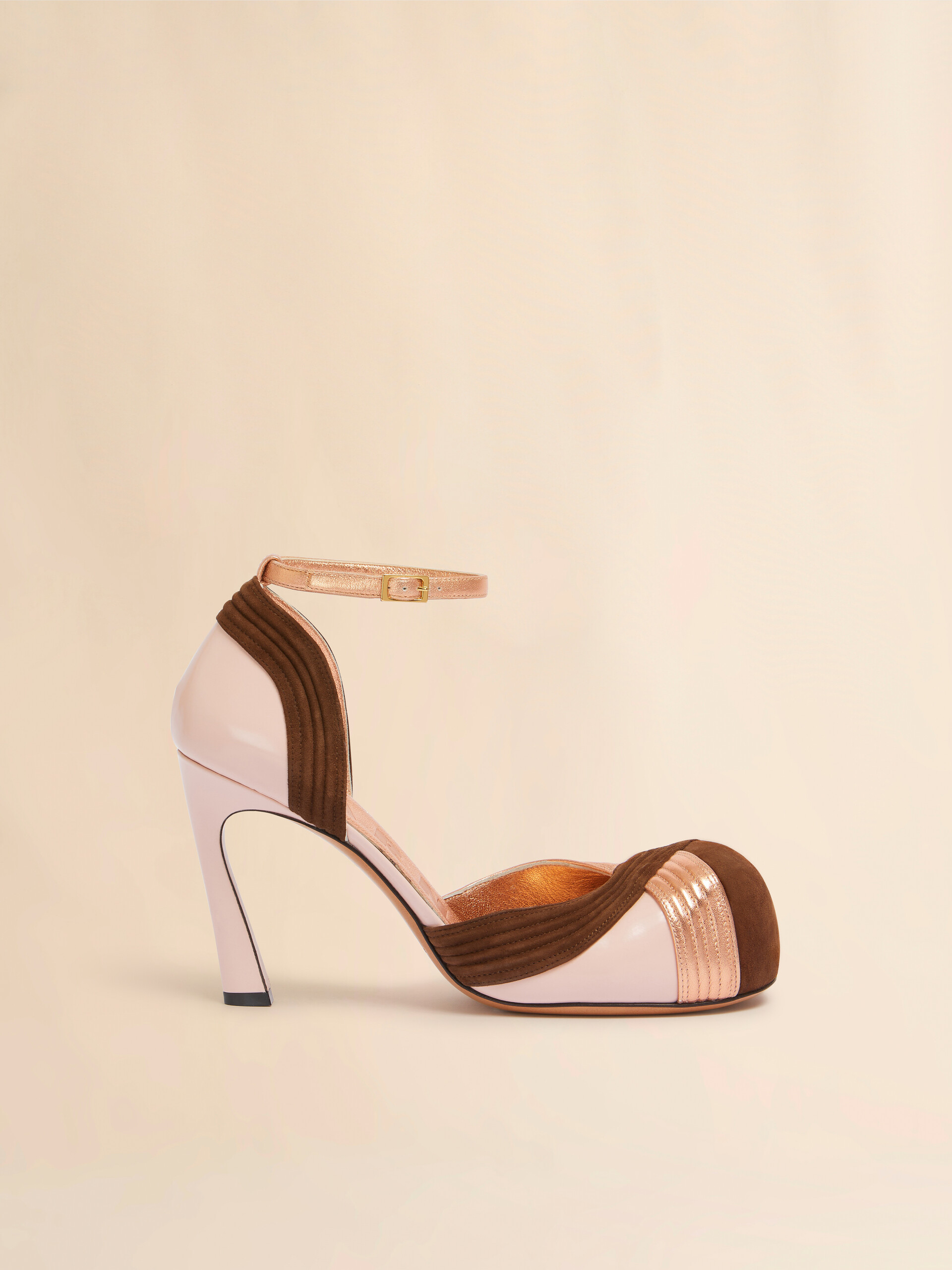 Pumps New Wave aus Wildleder und rosa Metallic-Leder - Pumps - Image 1