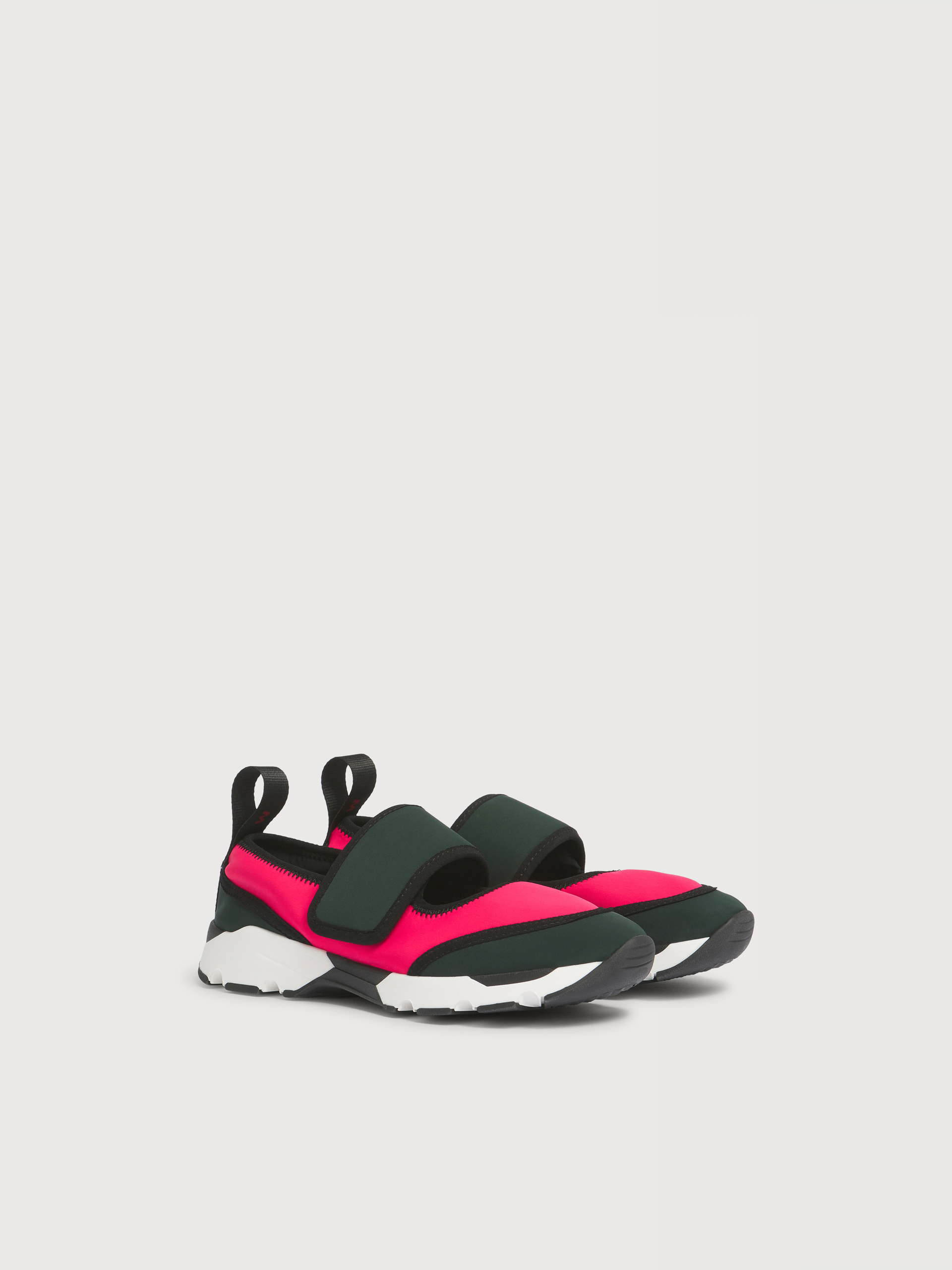 Zapatillas Mary Jane de licra fucsia y verde - Sneakers - Image 2