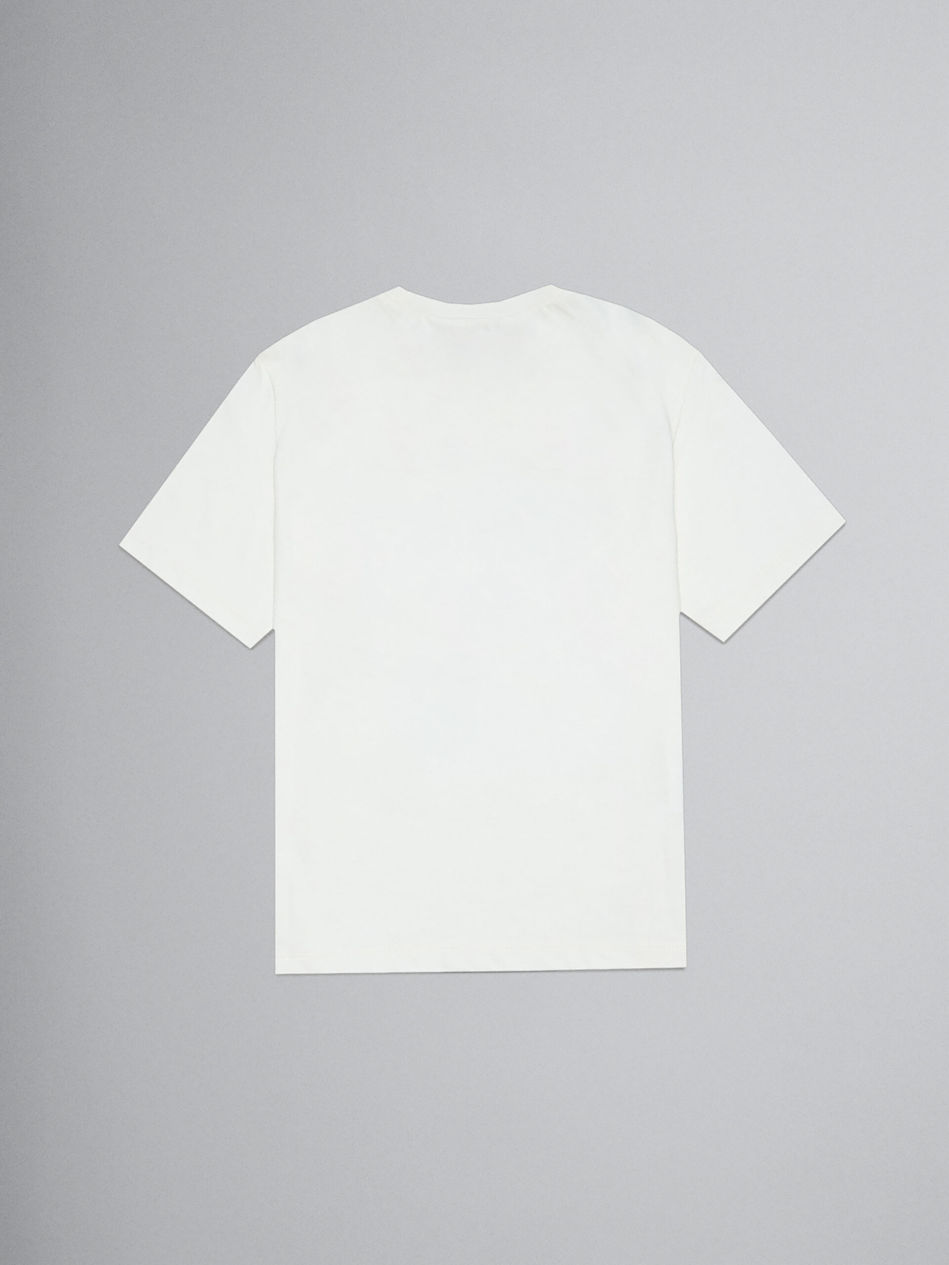 White jersey T-shirt with printed face - T-shirts - Image 2