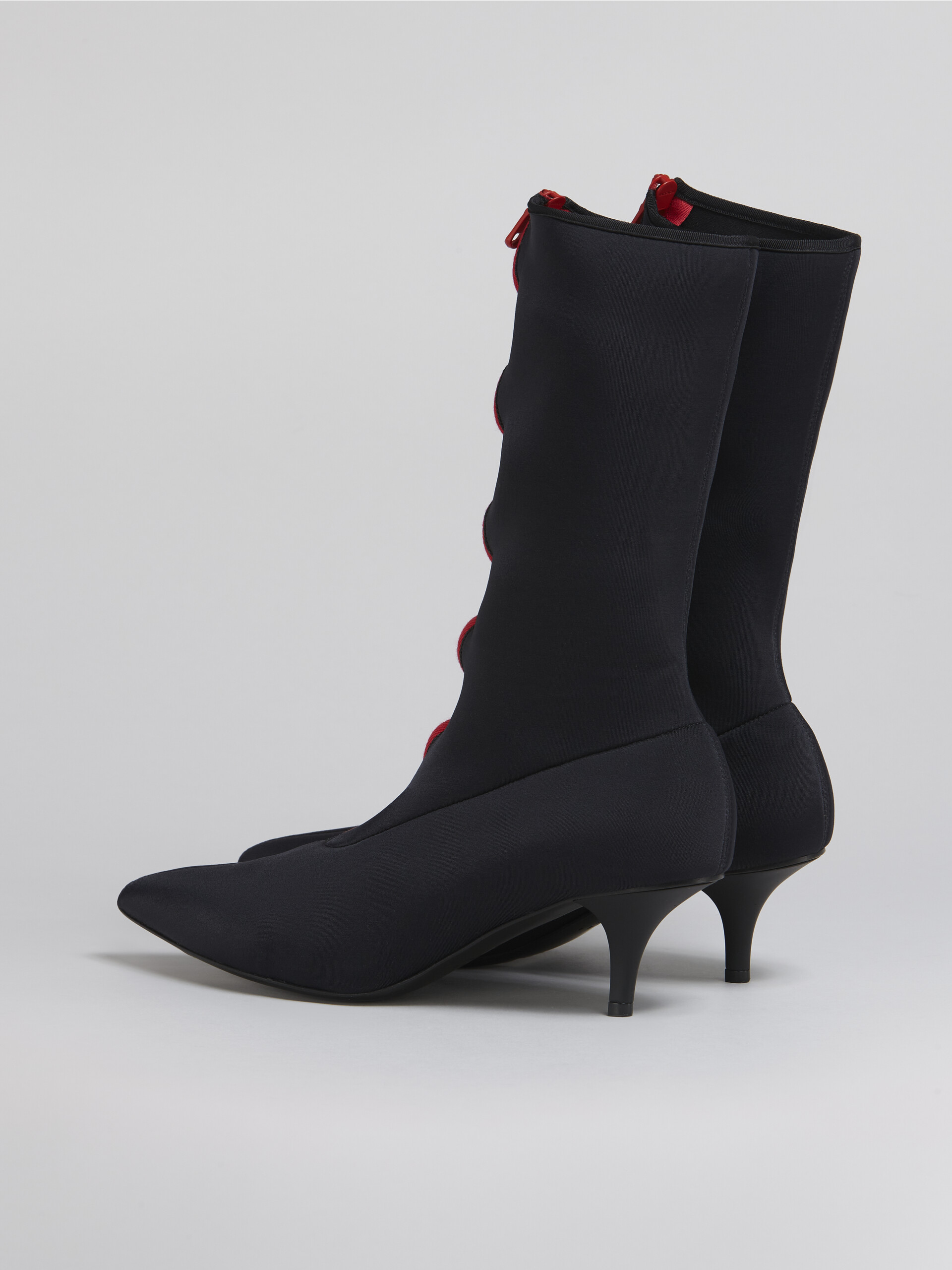Pointed bootie in stretch neoprene - Boots - Image 3
