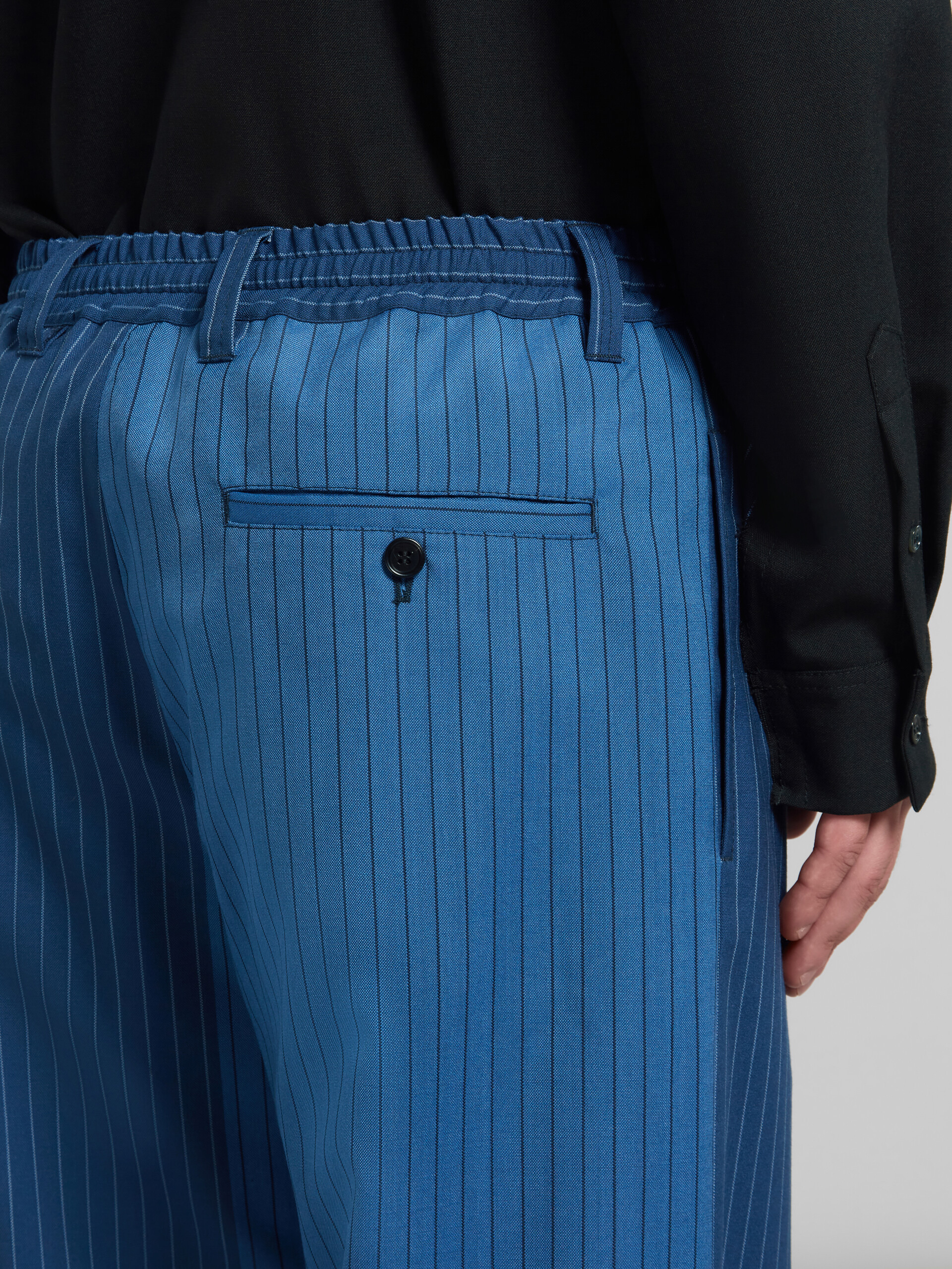 Blue dégradé pinstripe track pants - Pants - Image 4