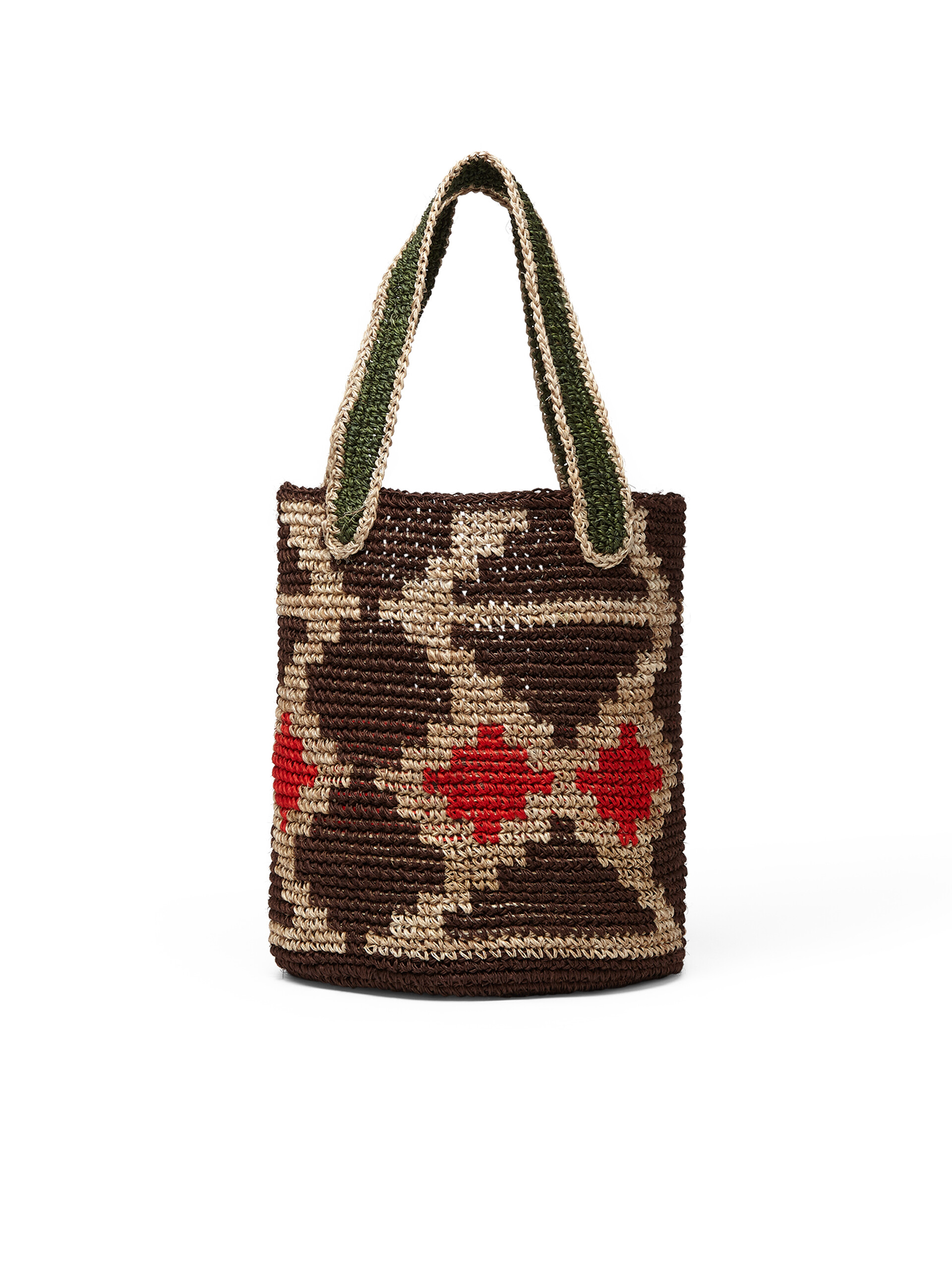 MARNI MARKET bag in multicolor brown natural fibre - Bags - Image 3