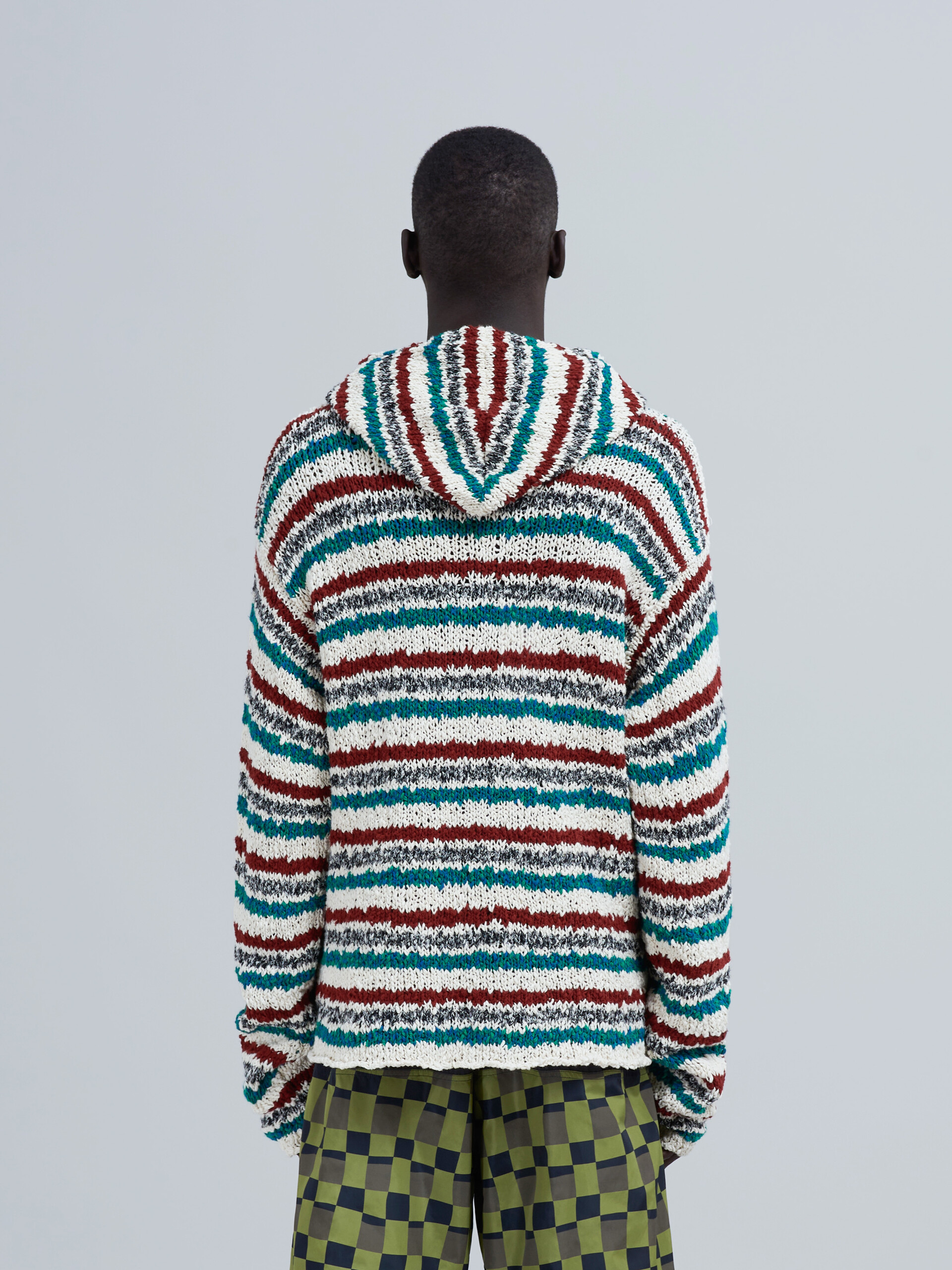 Striped twisted cotton sweater - Pullovers - Image 3