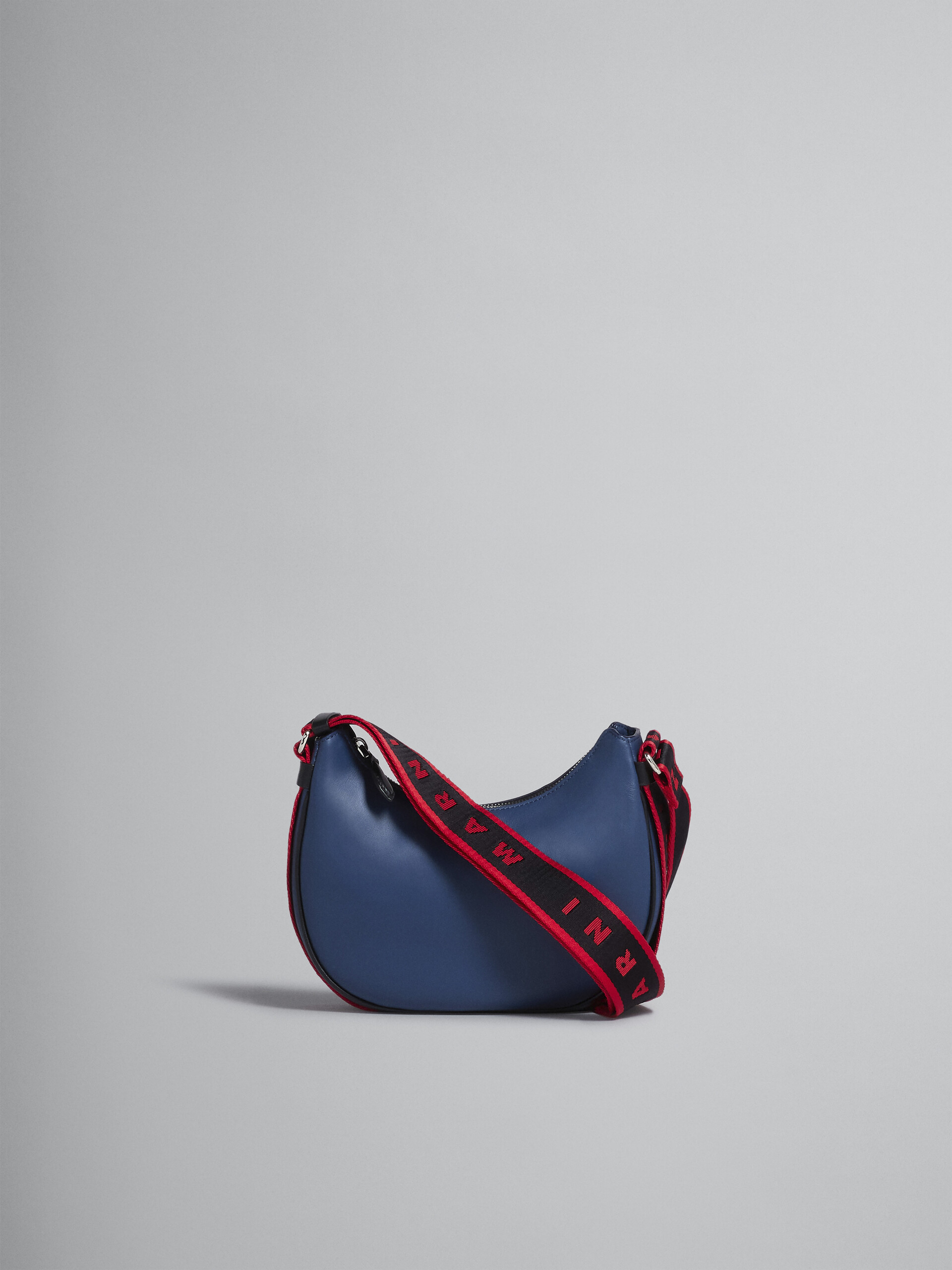 Bey Small Bag in blue leather - Shoulder Bags - Image 1