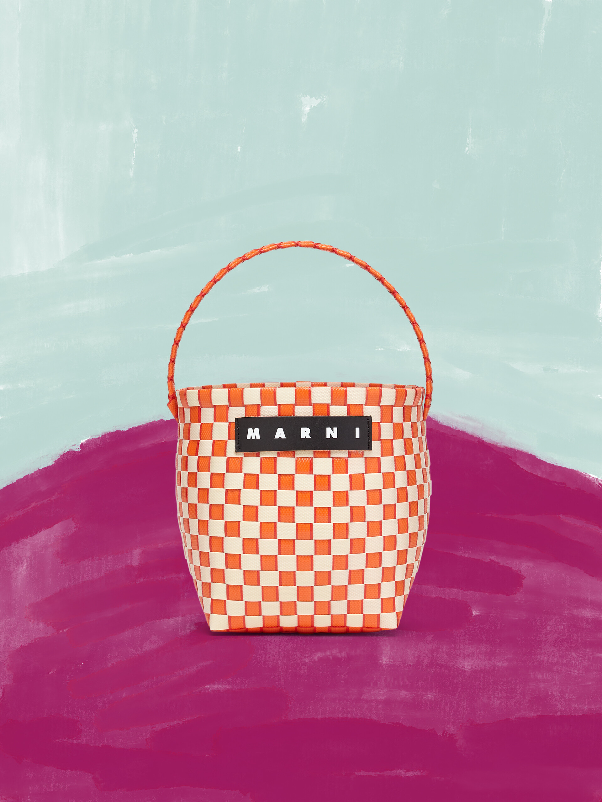 オレンジ ウォーブン素材製 MARNI MARKET POD BASKETバッグ - ショッピングバッグ - Image 1