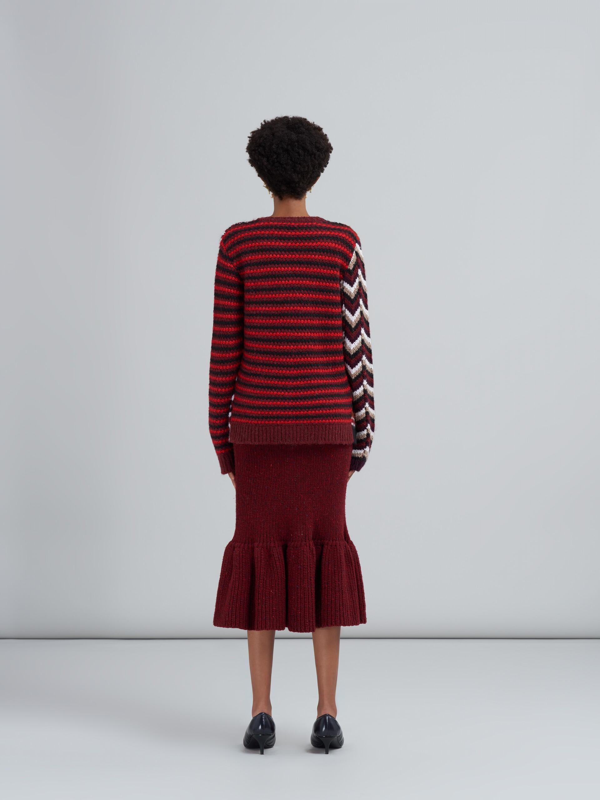 3D-stitch skirt in Shetland wool - Skirts - Image 3
