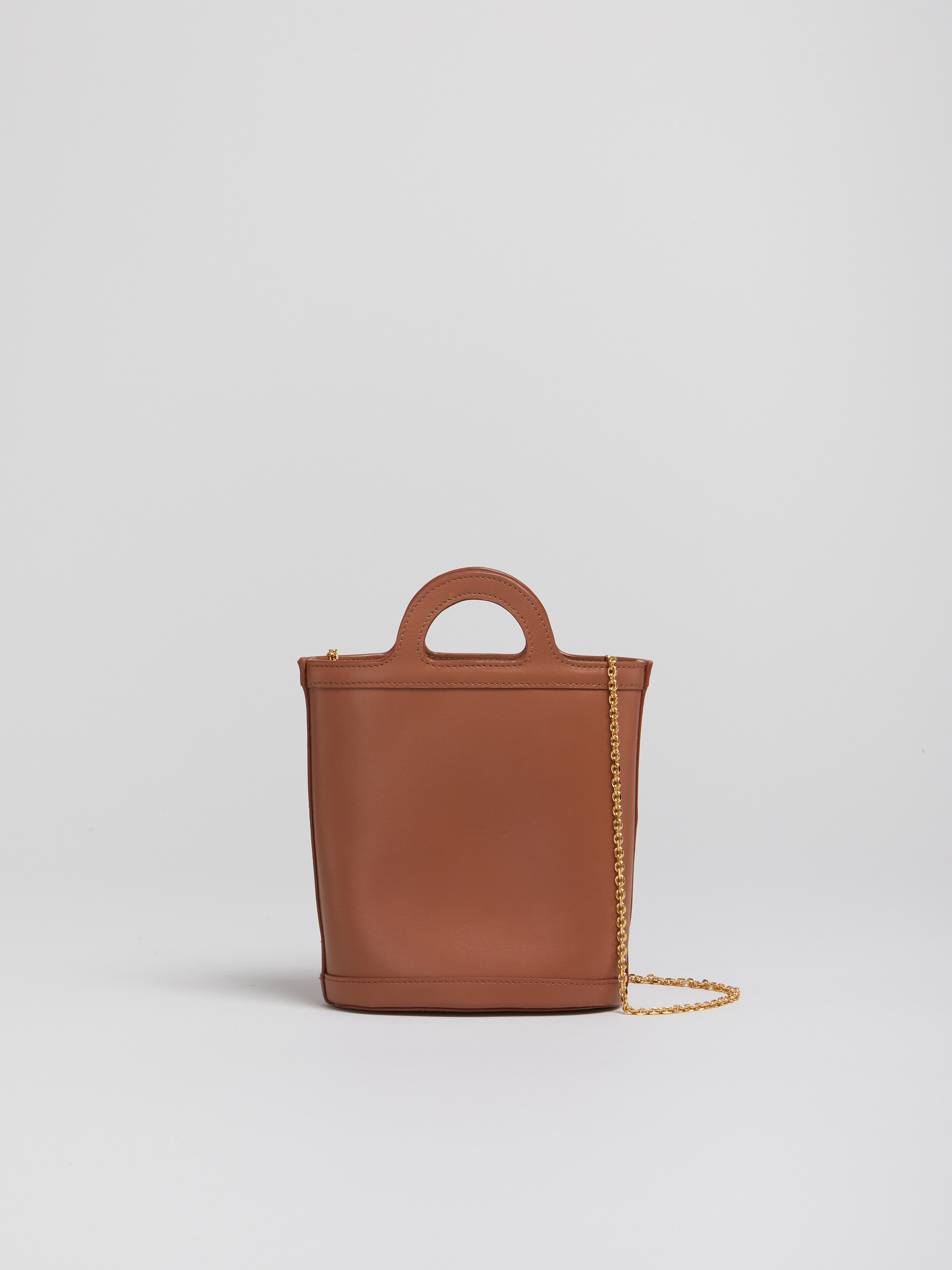 Tropicalia nano bucket bag in brown leather - Pochettes - Image 3