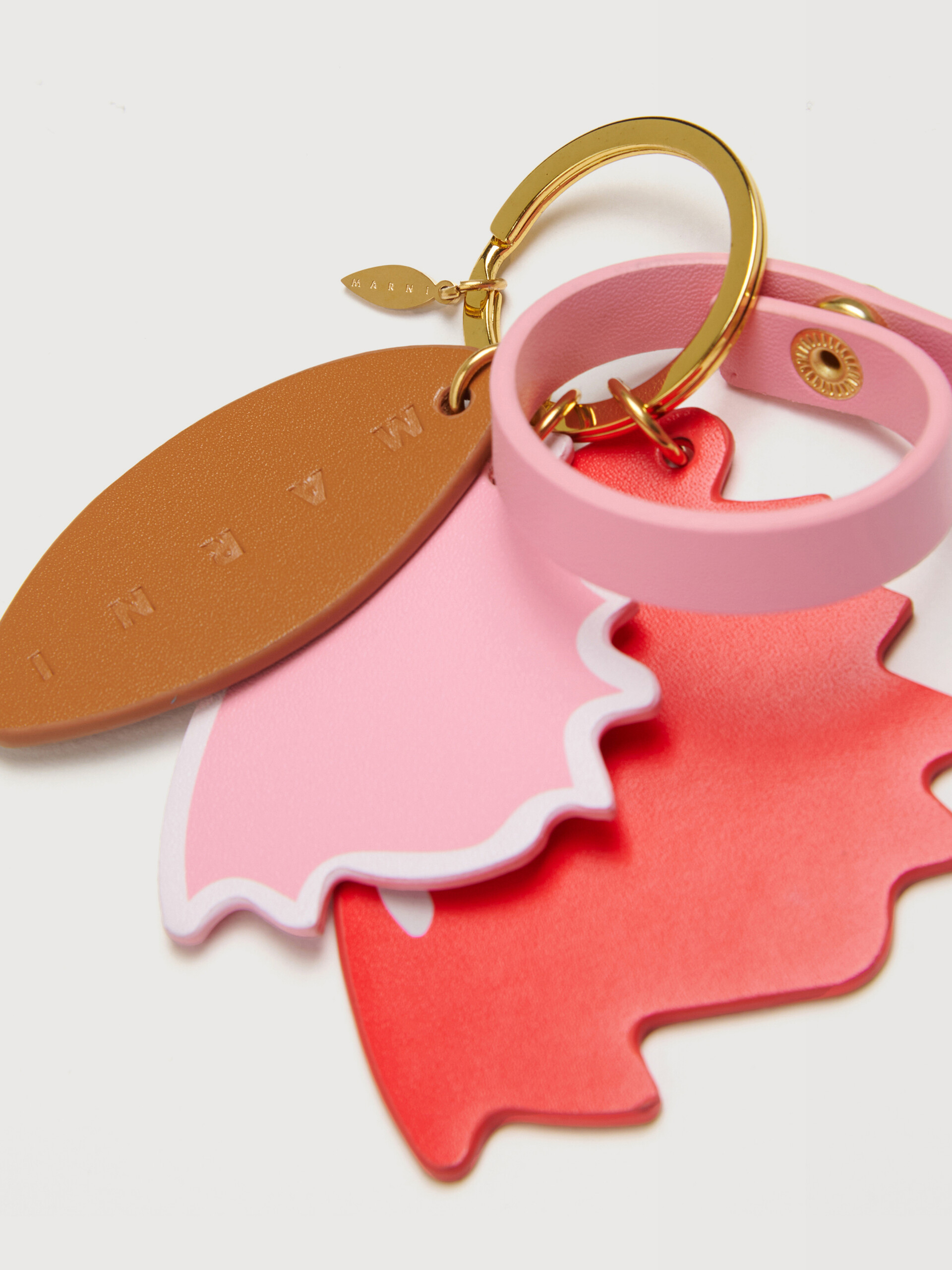 Multicolour coated fabric leaf keyring - Other accessories - Image 3