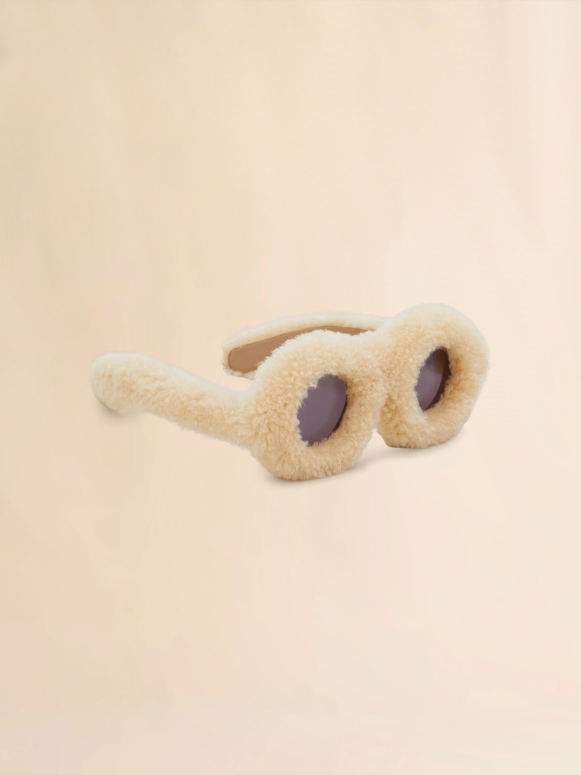 Furry beige Jantu sunglasses - Optical - Image 3