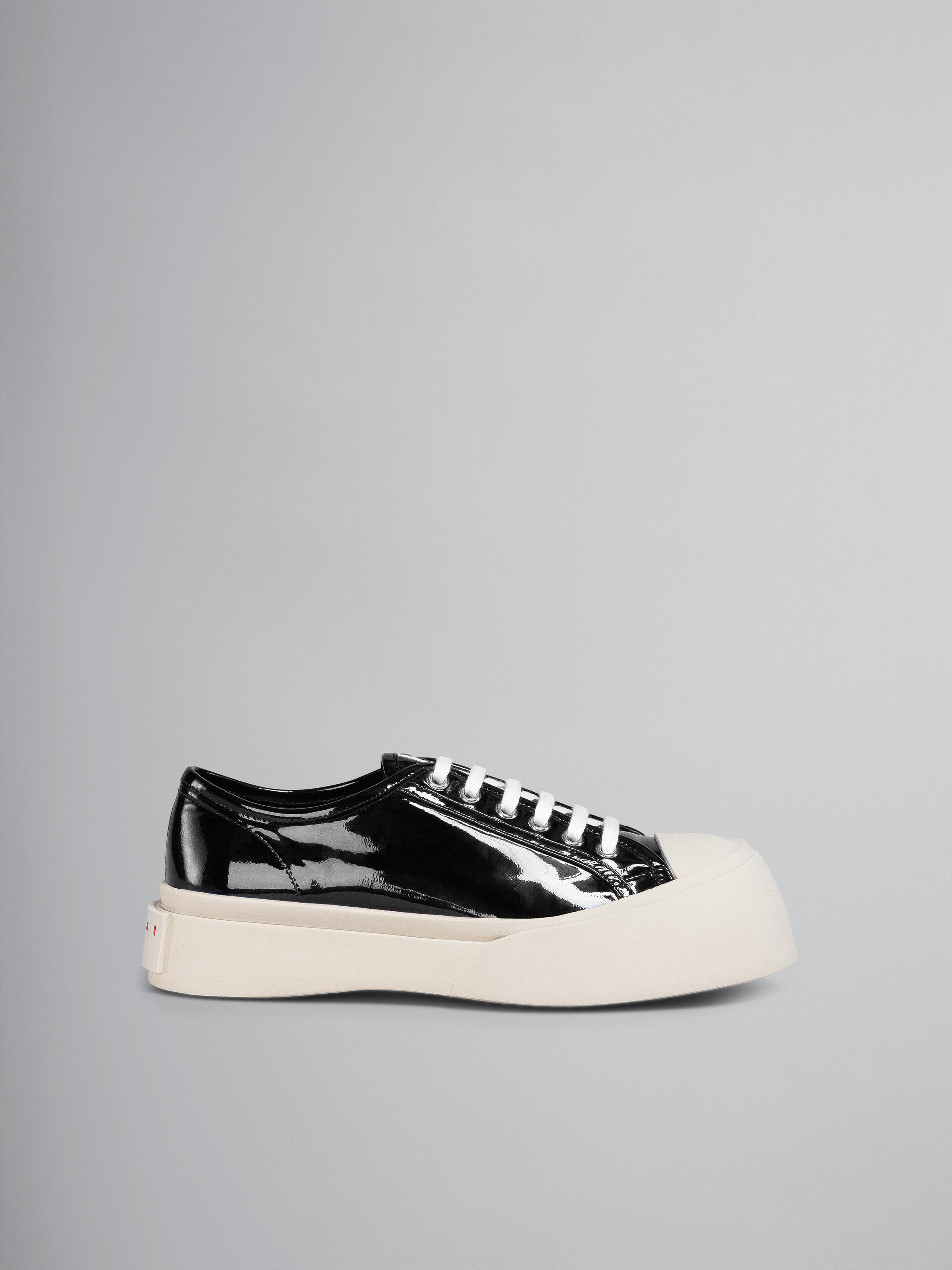 Black patent leather PABLO lace-up sneaker - Sneakers - Image 1