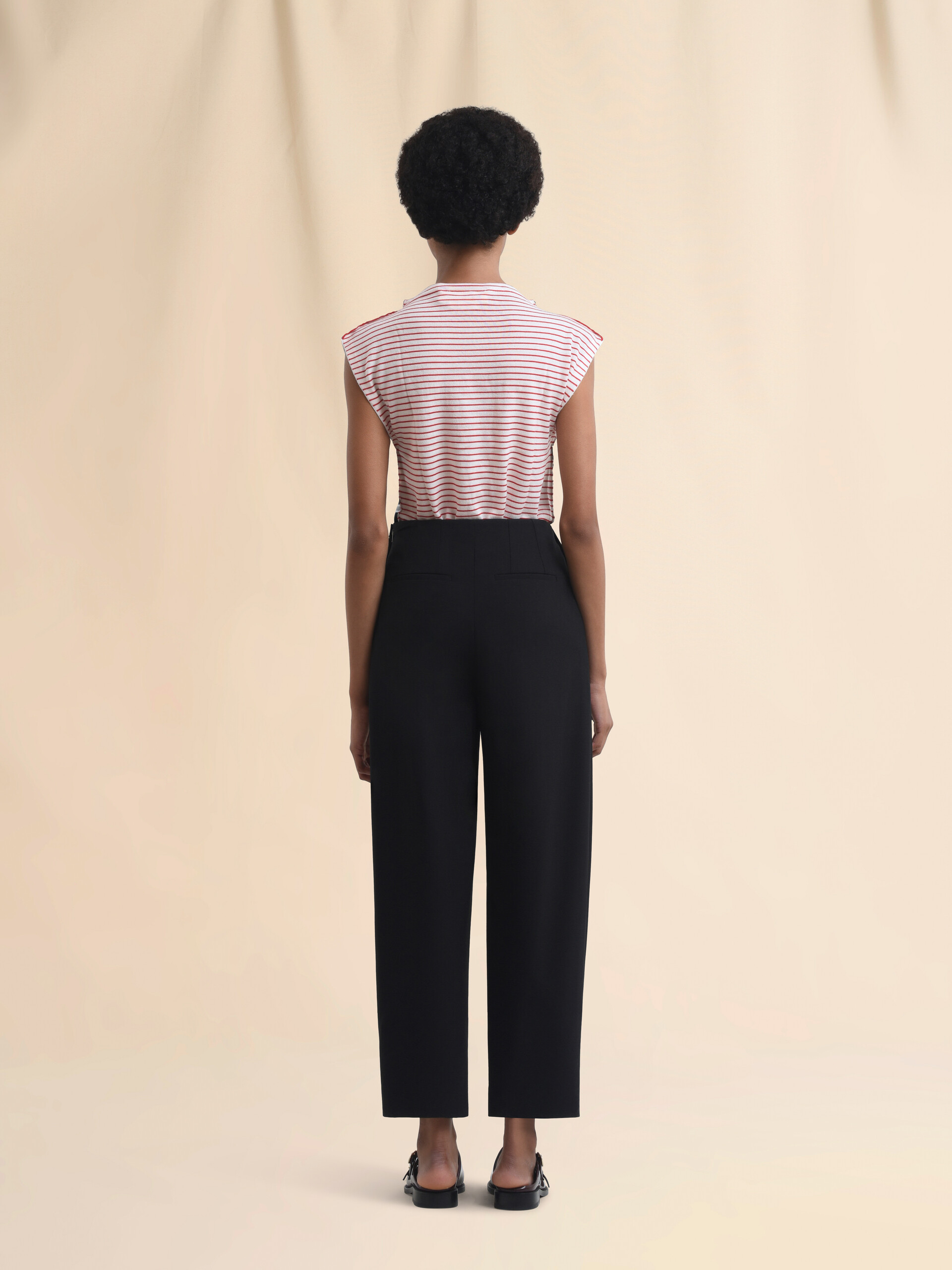 Black wool blend trousers with Marni Symbol - Pants - Image 3