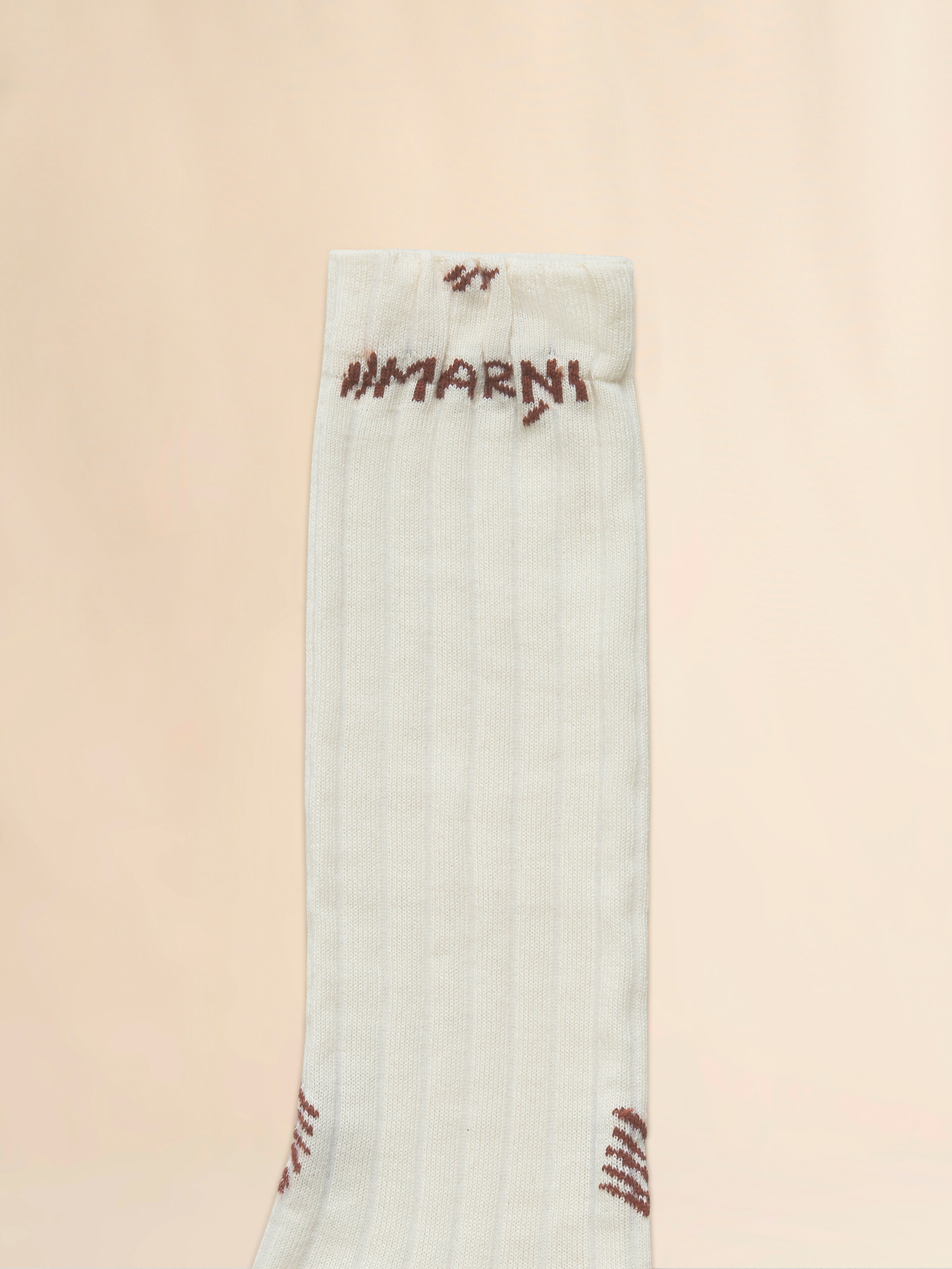 Light blue ribbed cotton socks with Marni Mending - Socks - Image 3