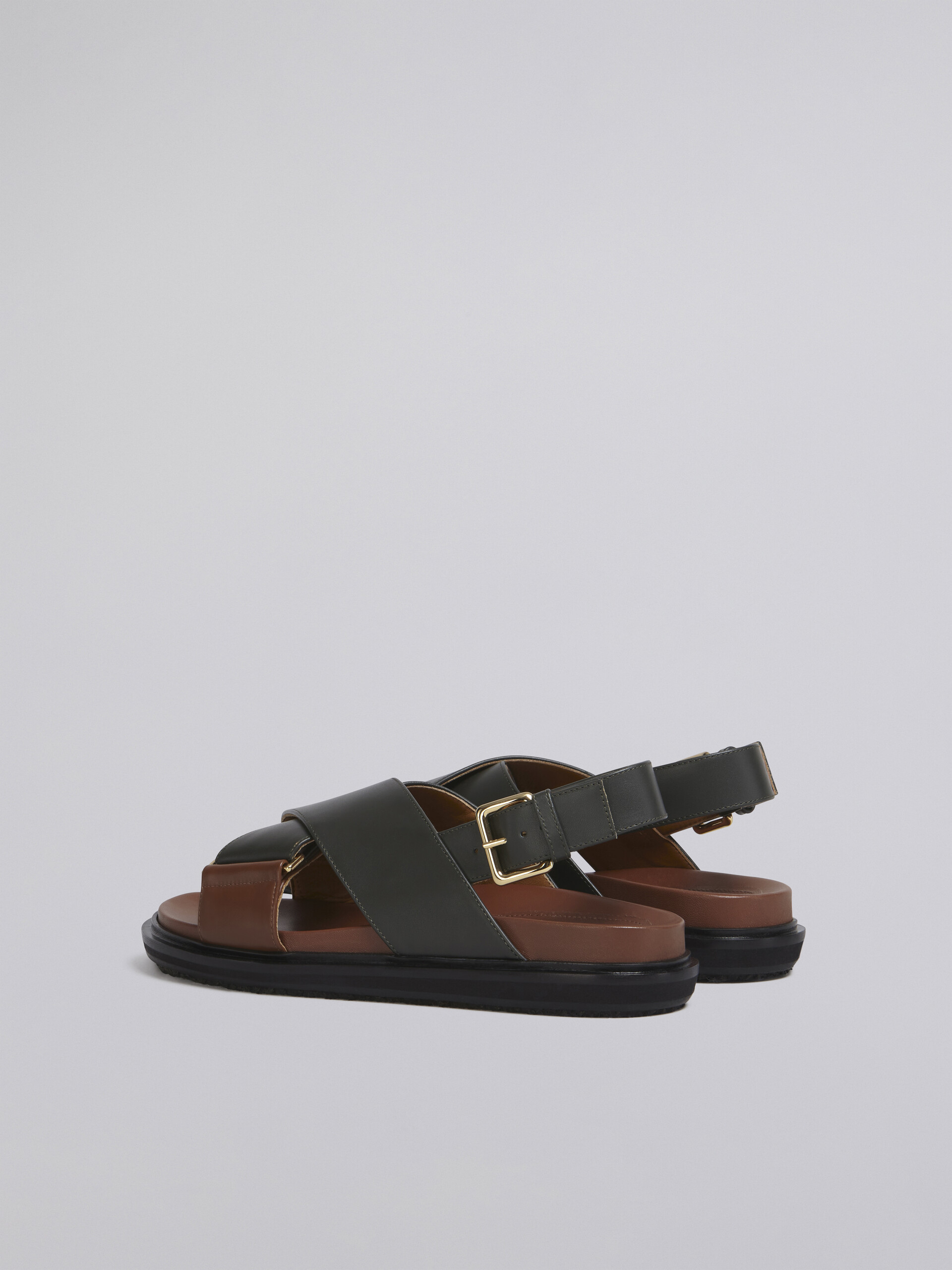 Black and brown leather Fussbett - Sandals - Image 3