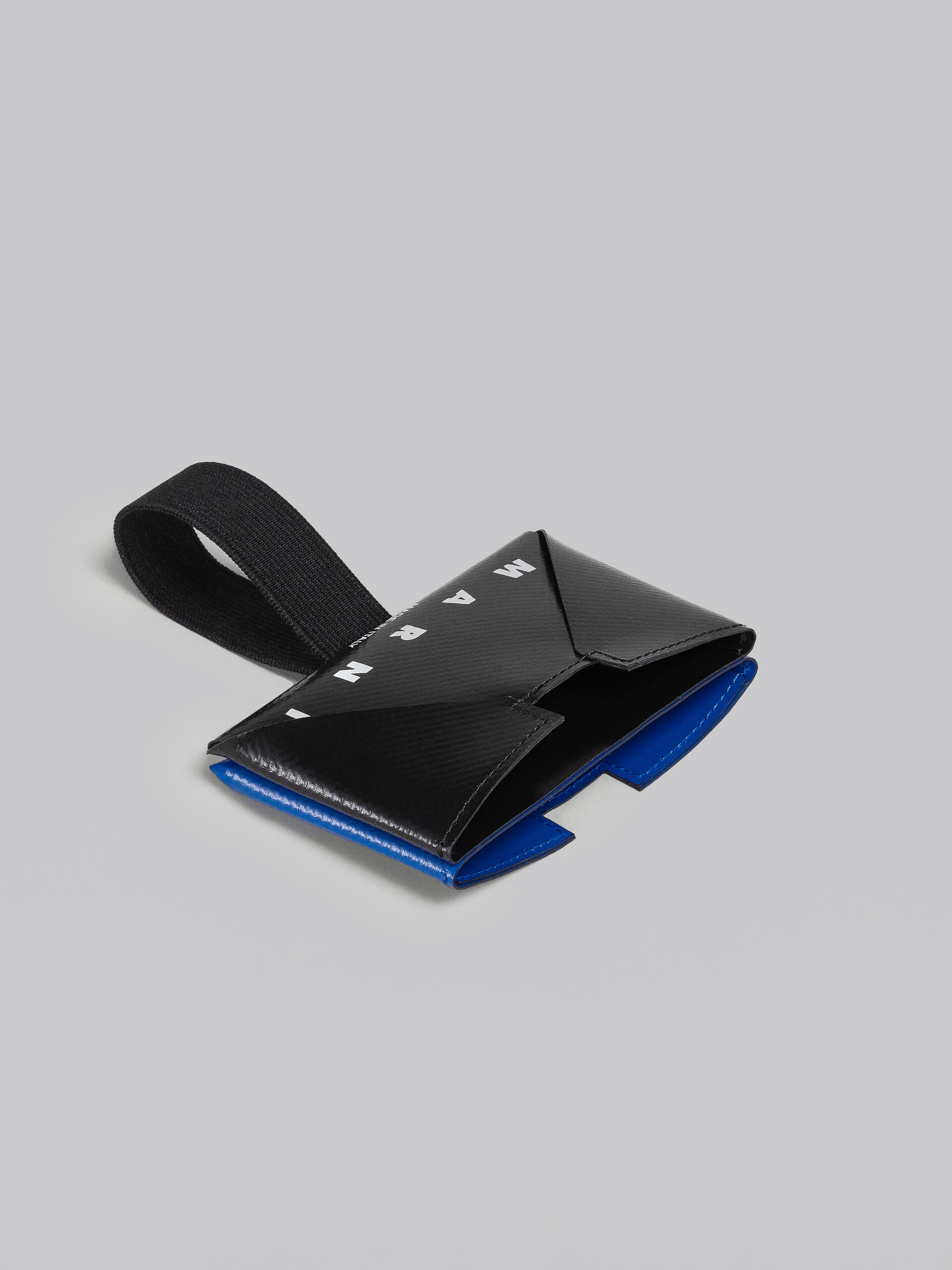 Portacarte in PVC nero e blu - Portafogli - Image 2