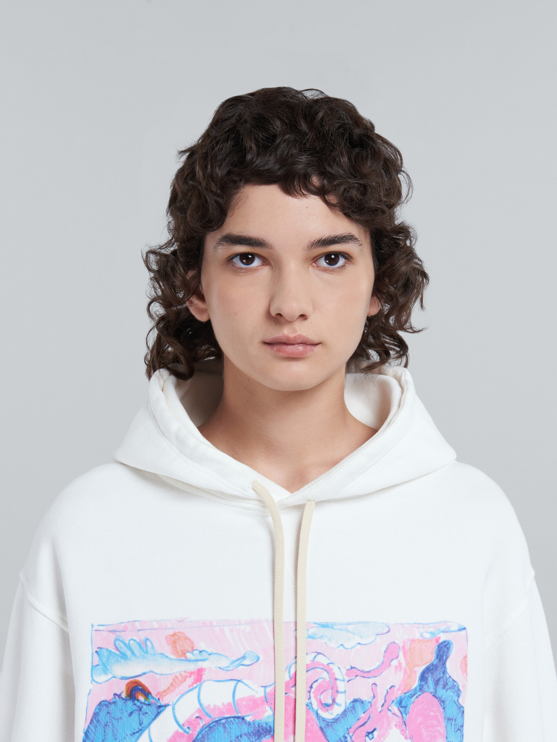 Weißer Oversize-Pullover mit Print - Strickwaren - Image 4