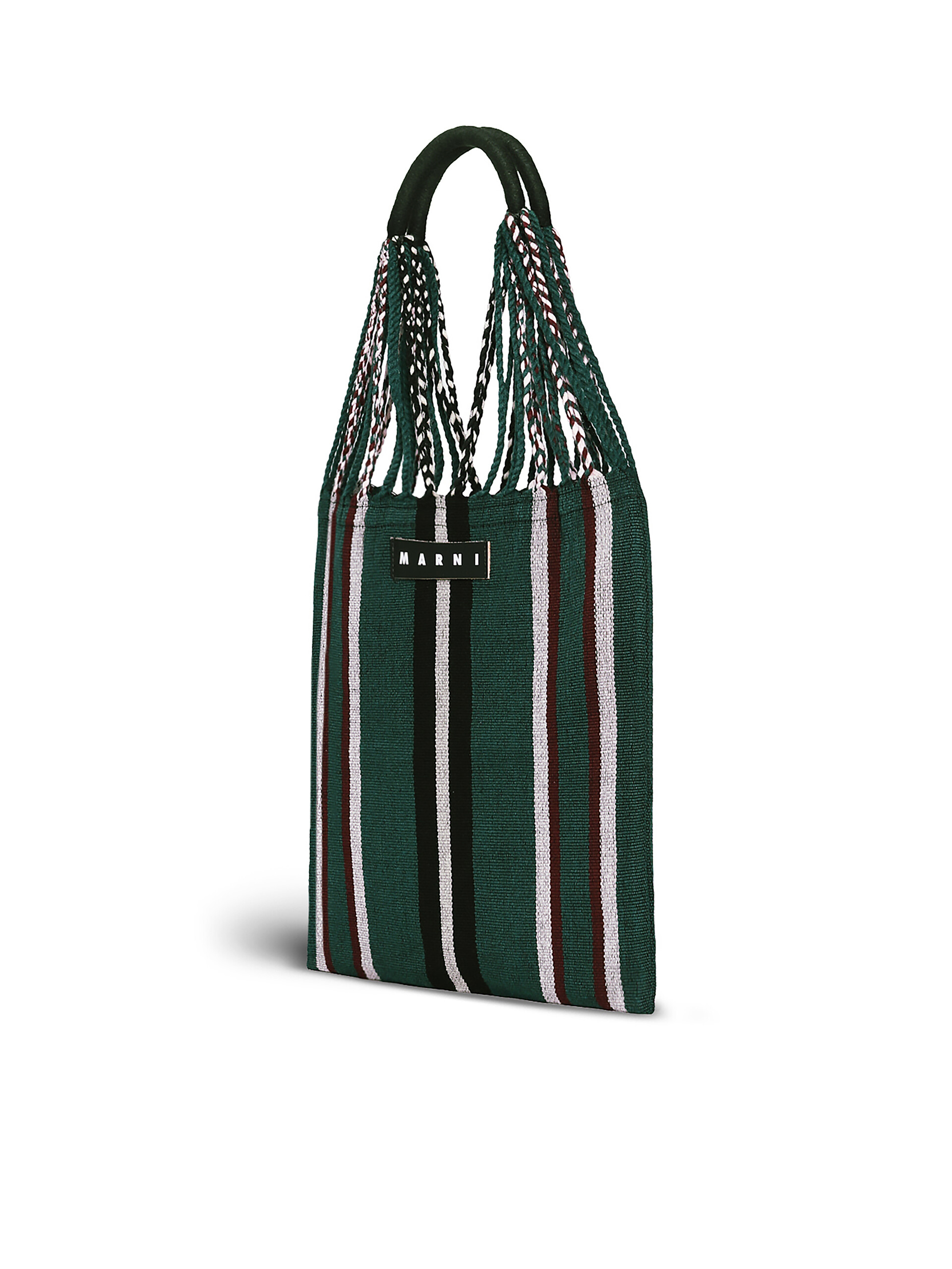 MARNI MARKET shopping bag in polyester with hammock-like handle grey turquoise and red - Bags - Image 2