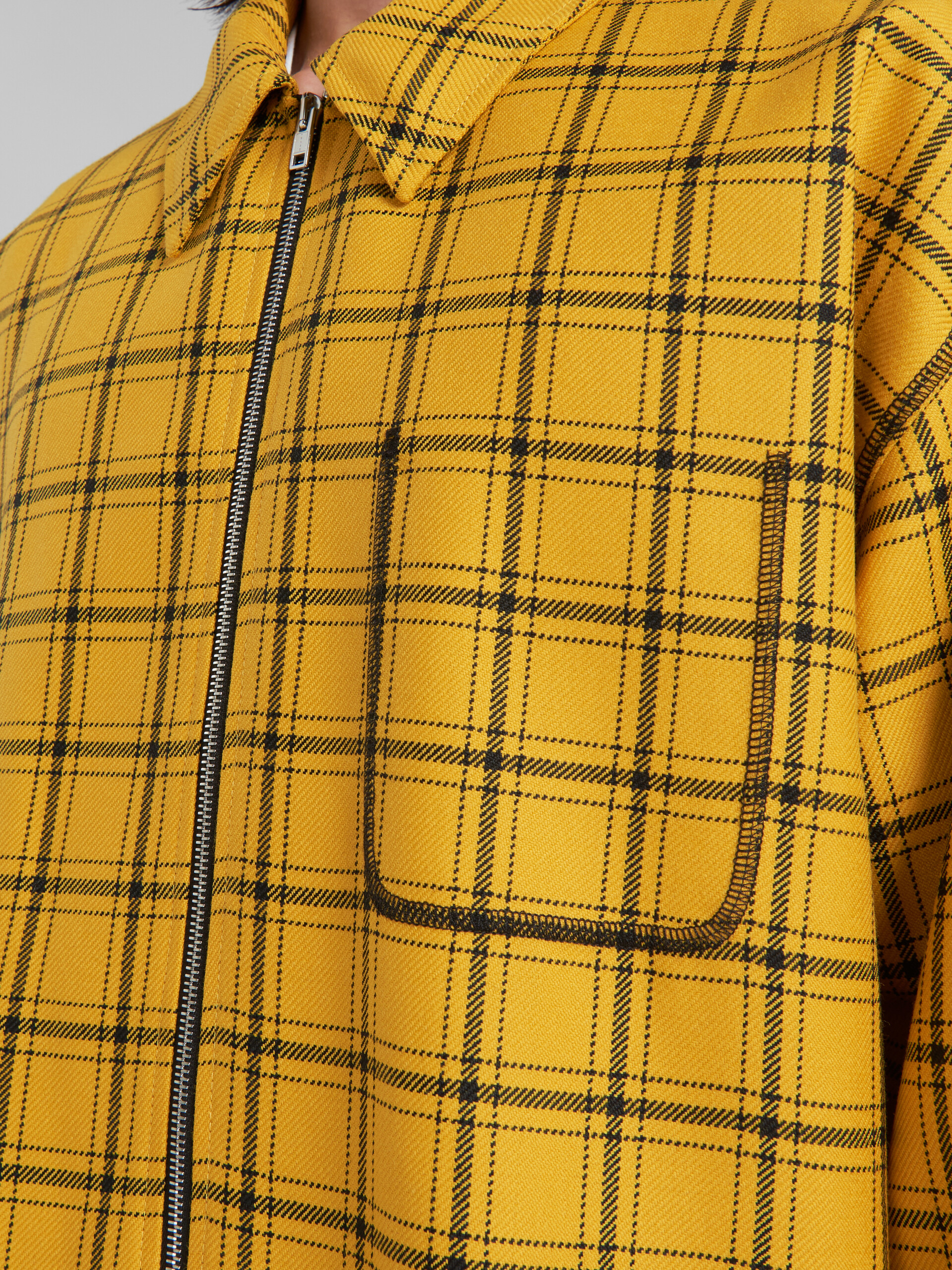 Yellow checked wool jacket - Jackets - Image 5