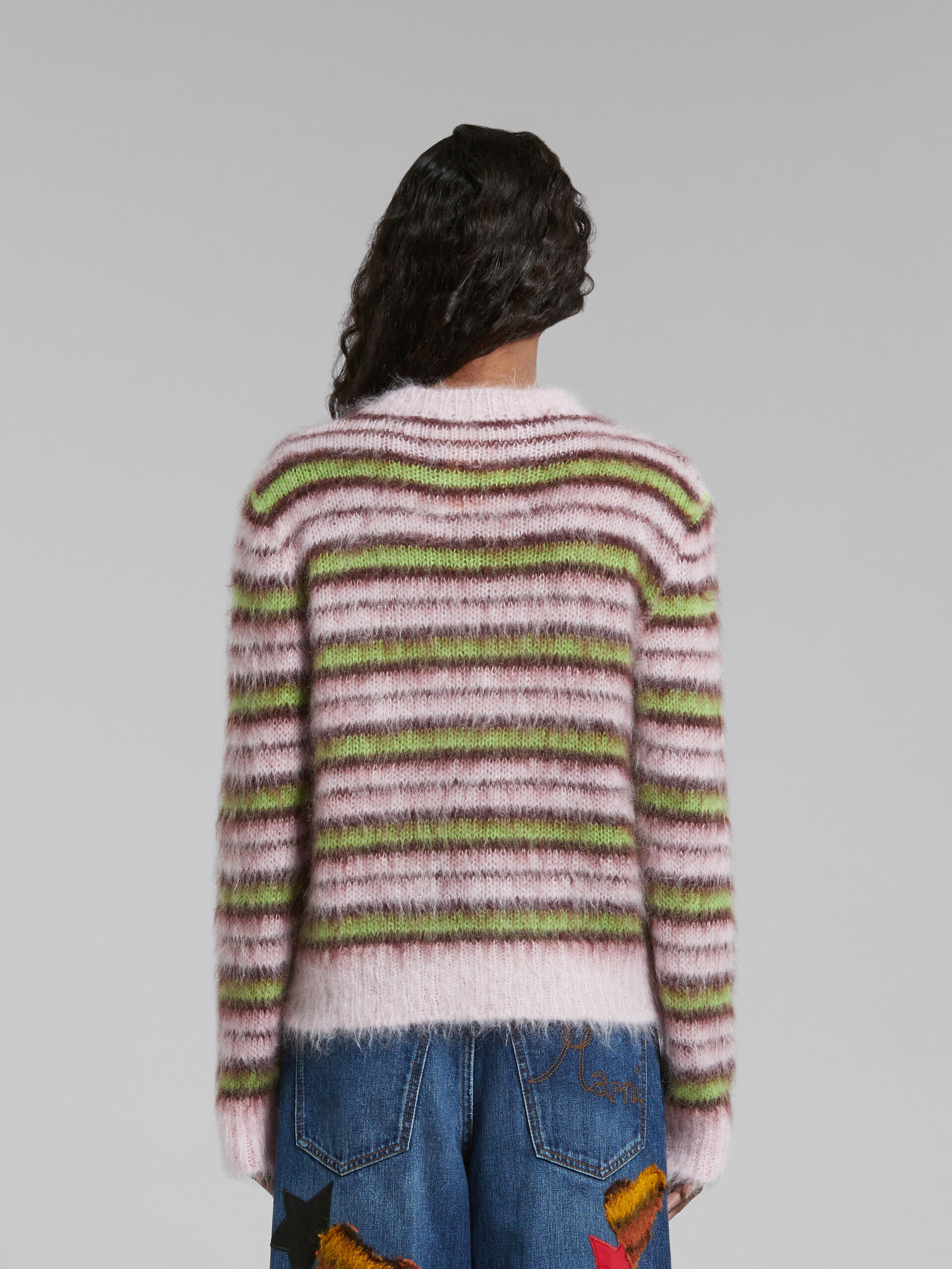 Gestreifter Pullover aus Mohair und Wolle - Pullover - Image 3