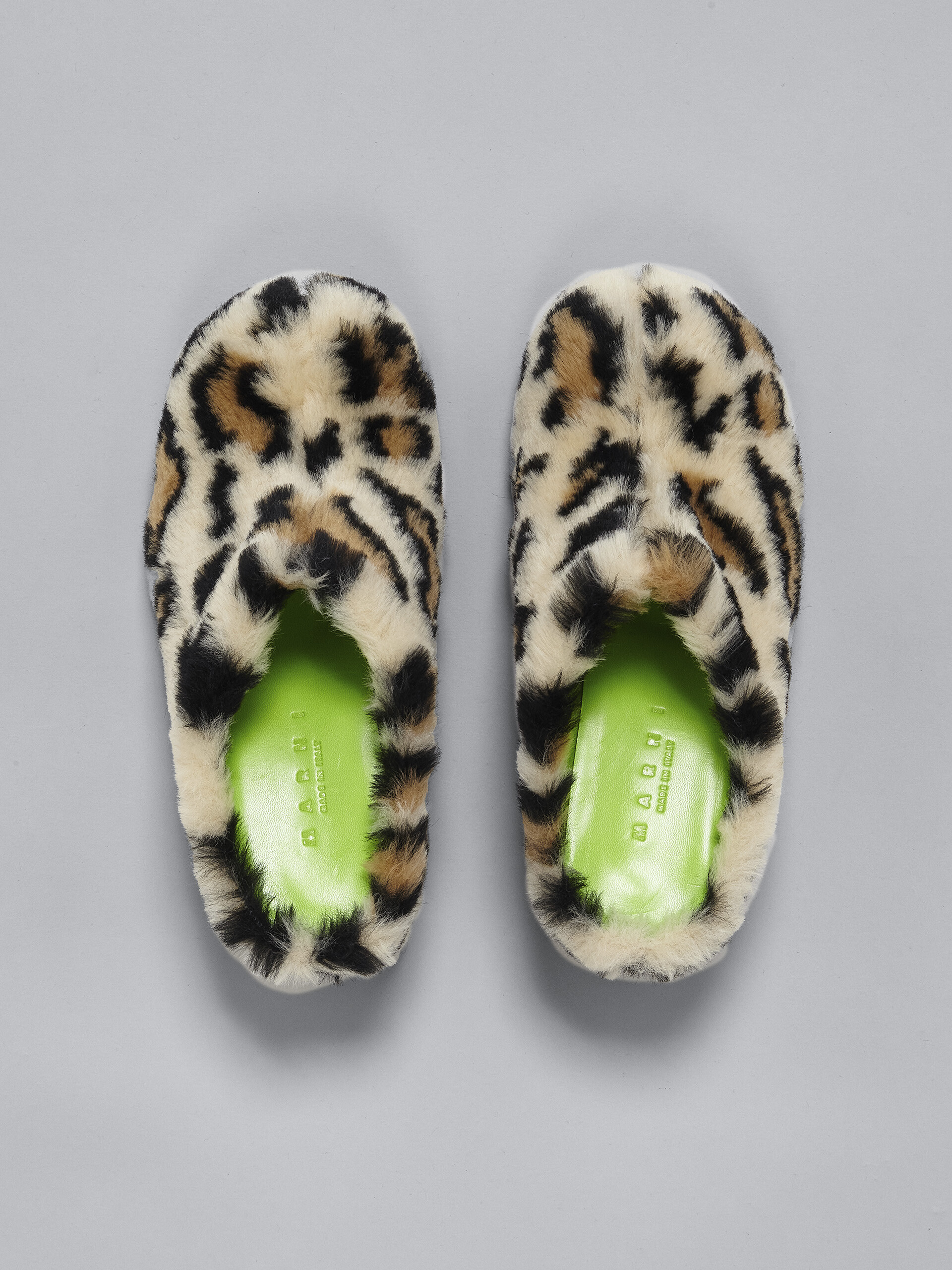 Leopard print faux fur sabot - Clogs - Image 4