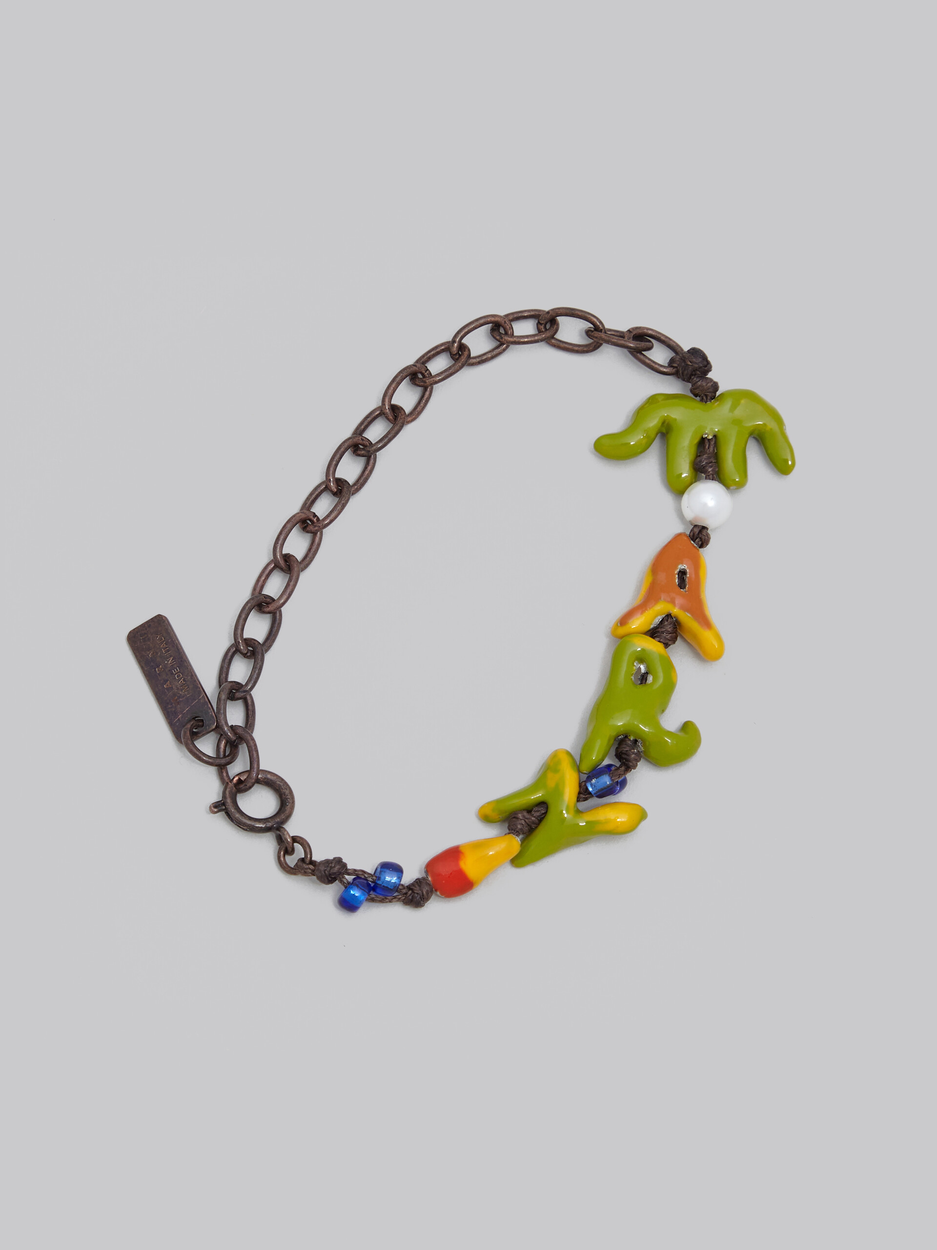 Marni x No Vacancy Inn - Bracelet with green red and yellow pendants - Bracelets - Image 3