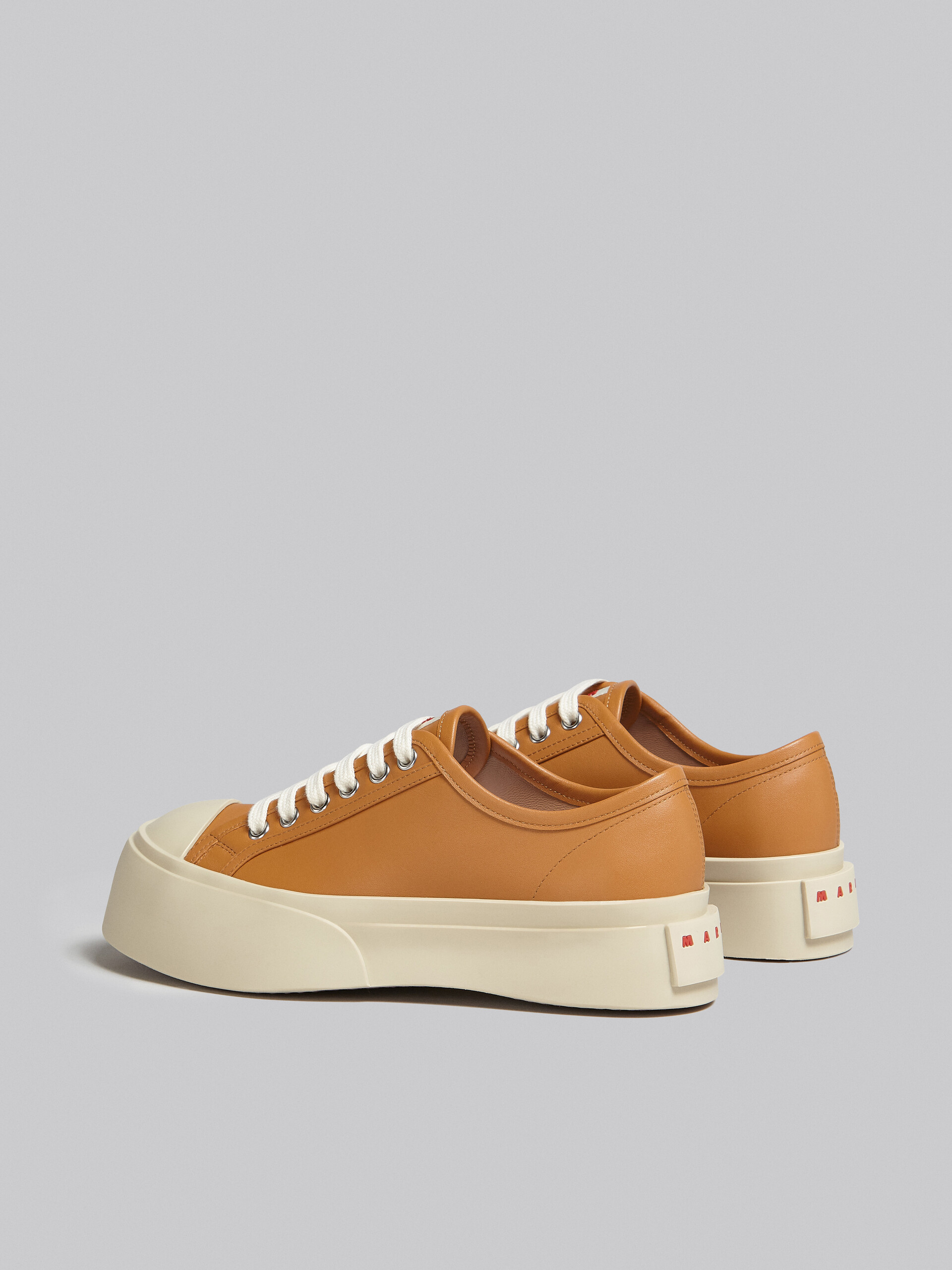 Brown nappa leather Pablo lace-up sneaker - Sneakers - Image 3