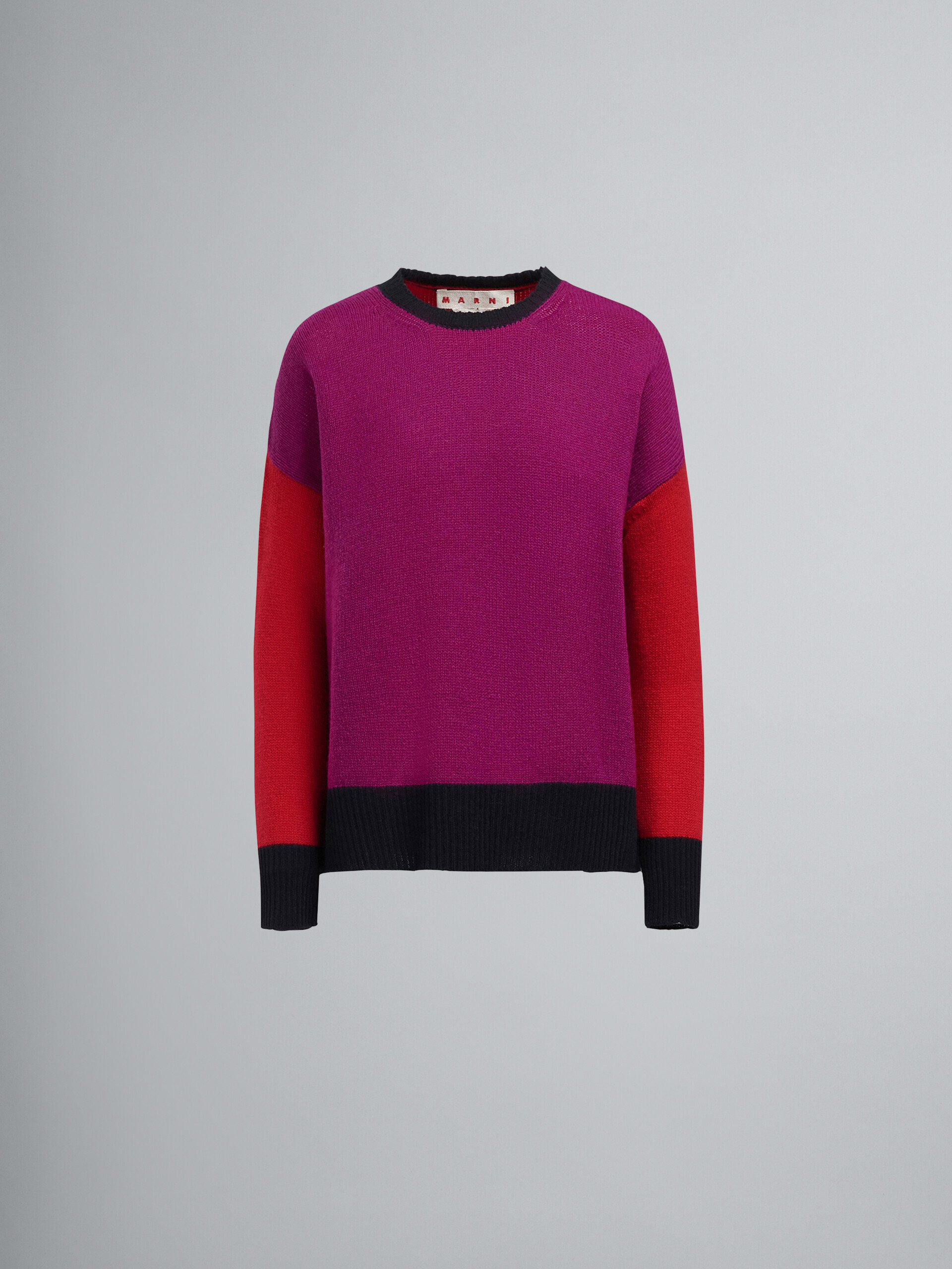 Pink cashmere crewneck sweater - Pullovers - Image 1