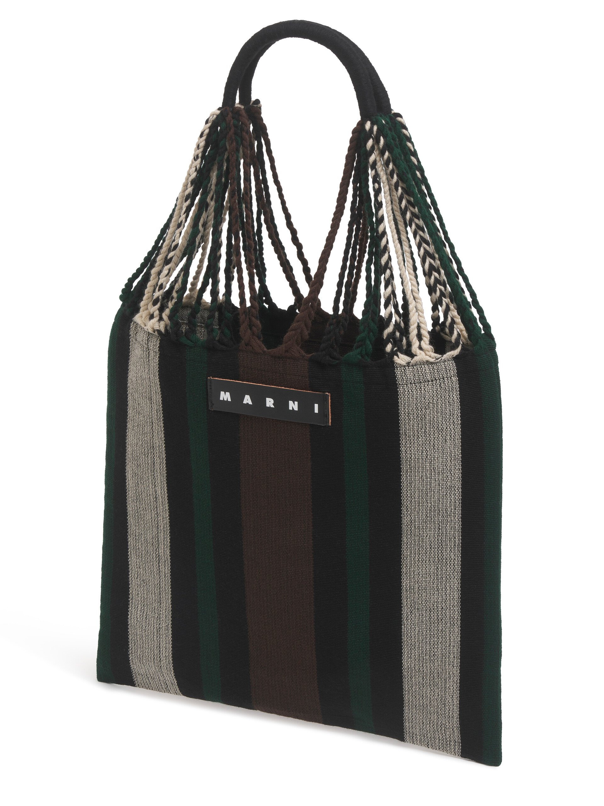 MARNI MARKET ポリエステル ショッピングバッグ ハンモック風ハンドル付き グレー/ターコイズ/レッド - ハンドバッグ - Image 4