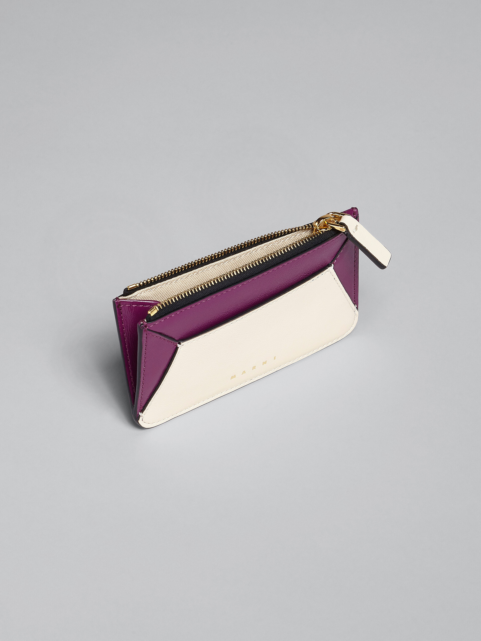 Purple and white leather card case - Wallets - Image 2