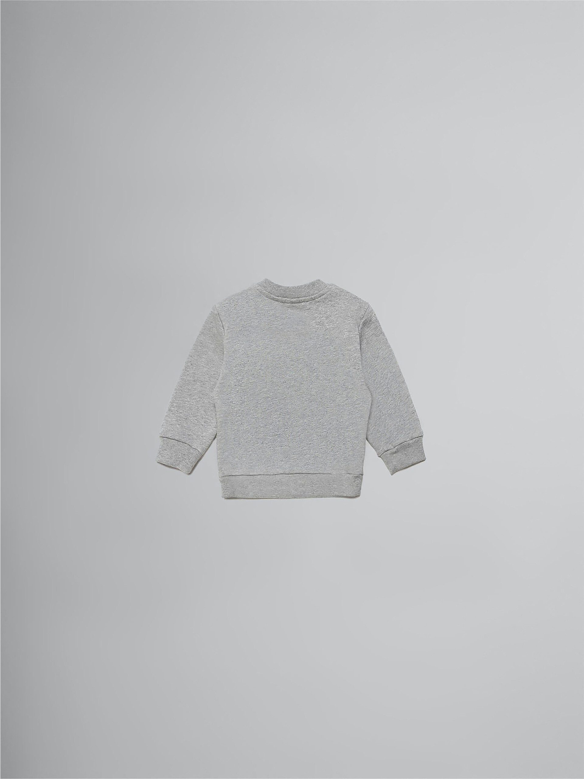 Grey crew-neck sweater with logo | Marni