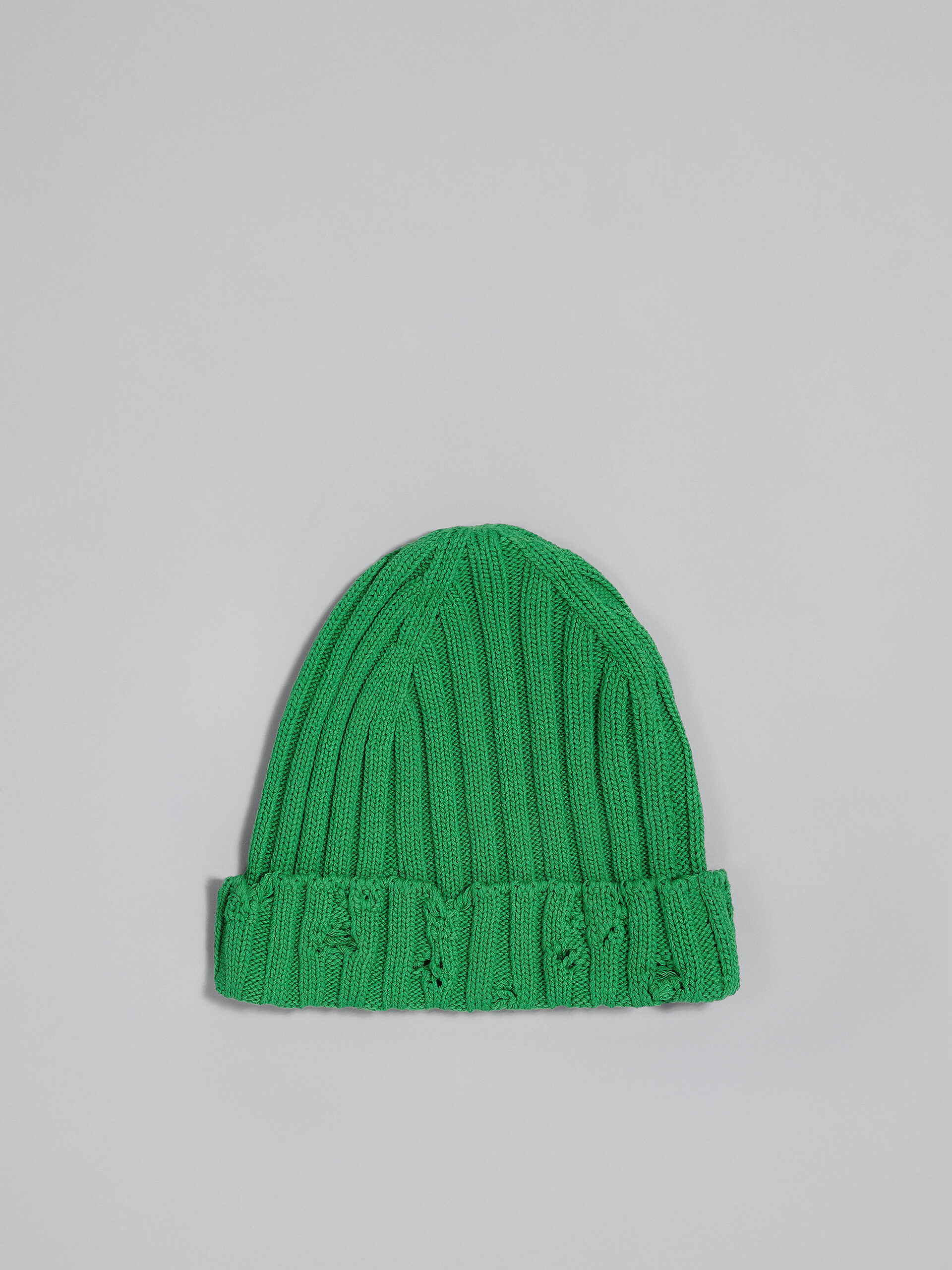 Green cotton beanie - Hats - Image 3