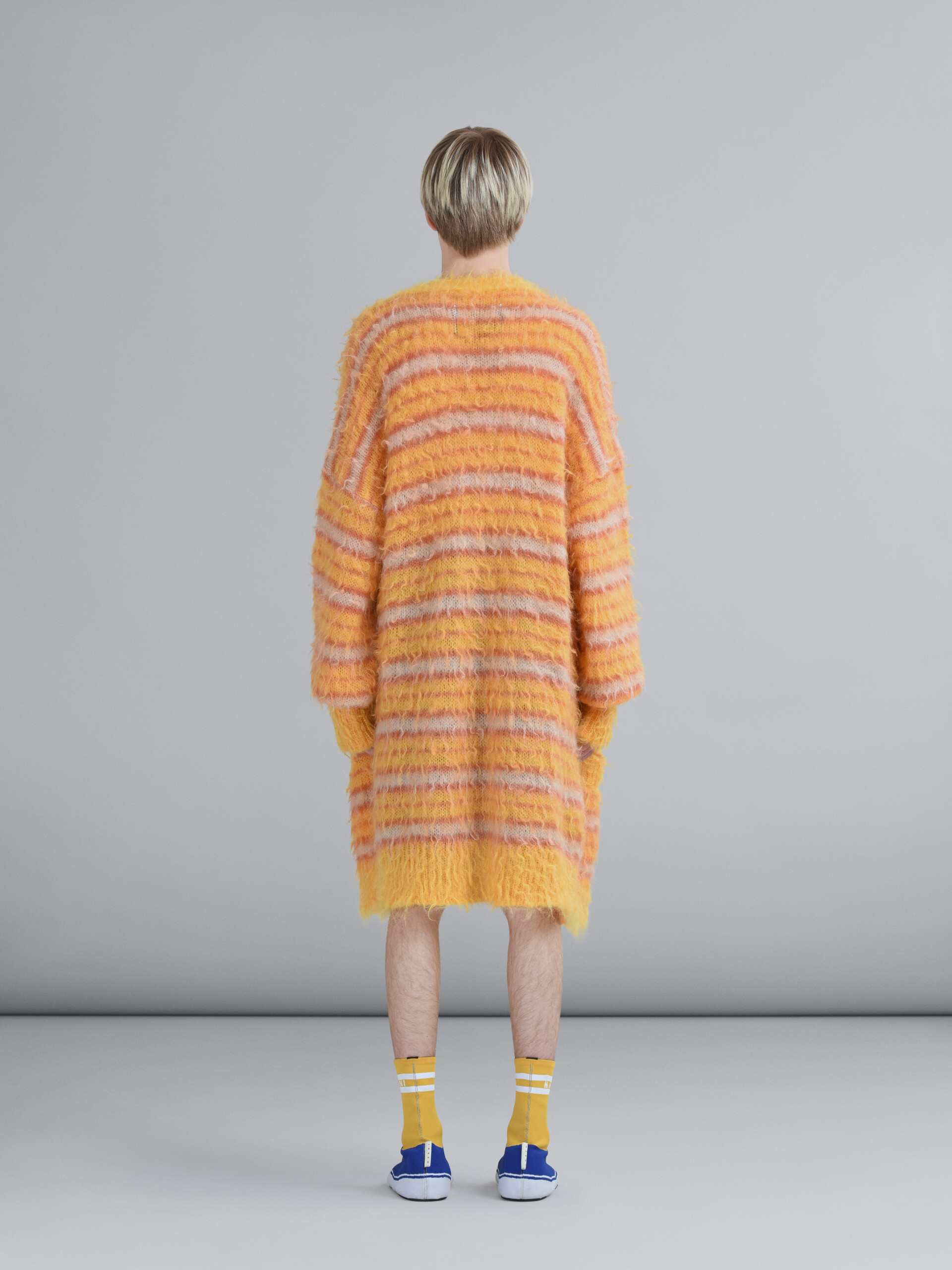 Striped Iconic mohair long cardigan - Pullovers - Image 3