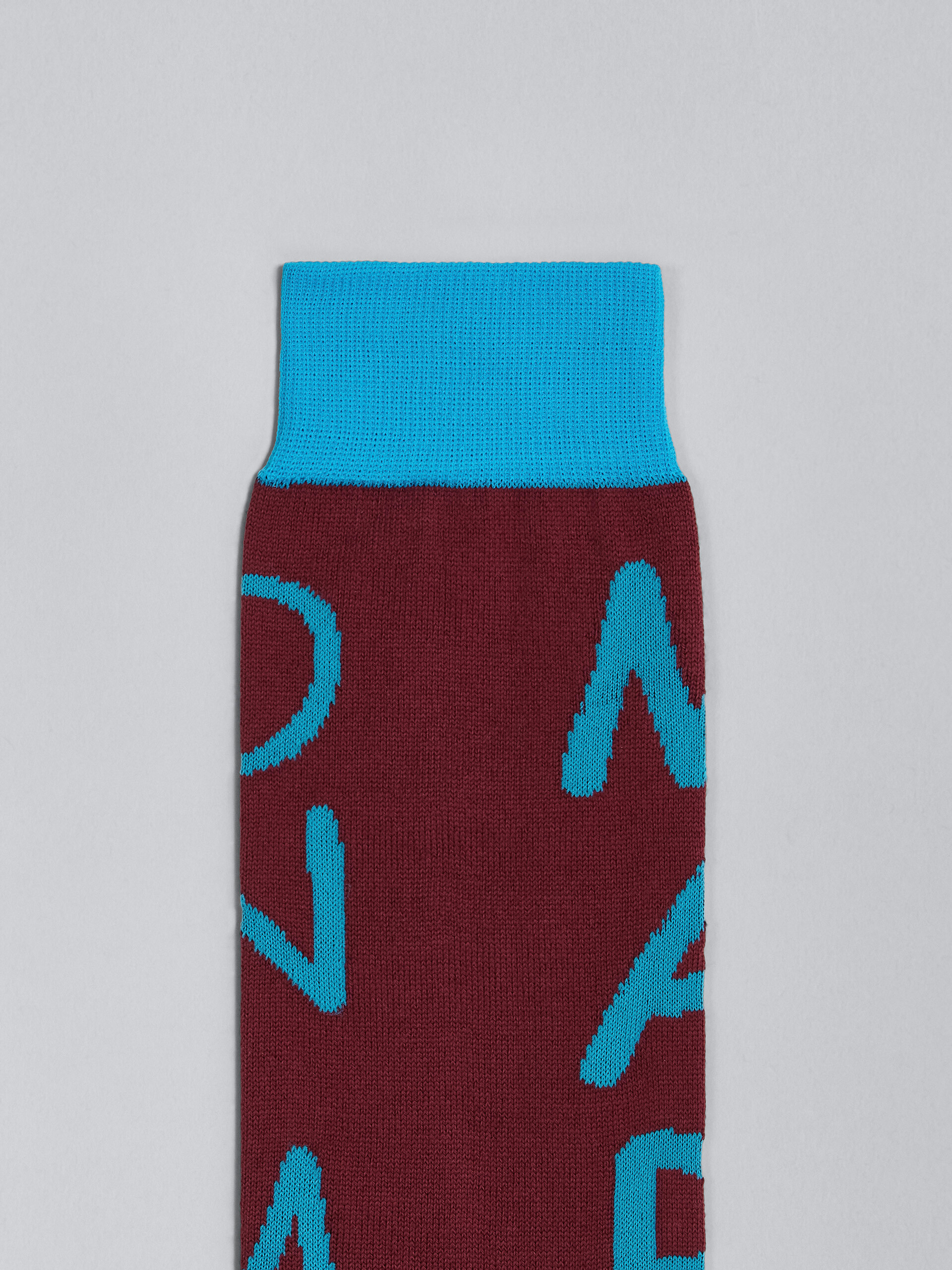 Burgundy MARNI ON ME cotton and nylon socks - Socks - Image 3