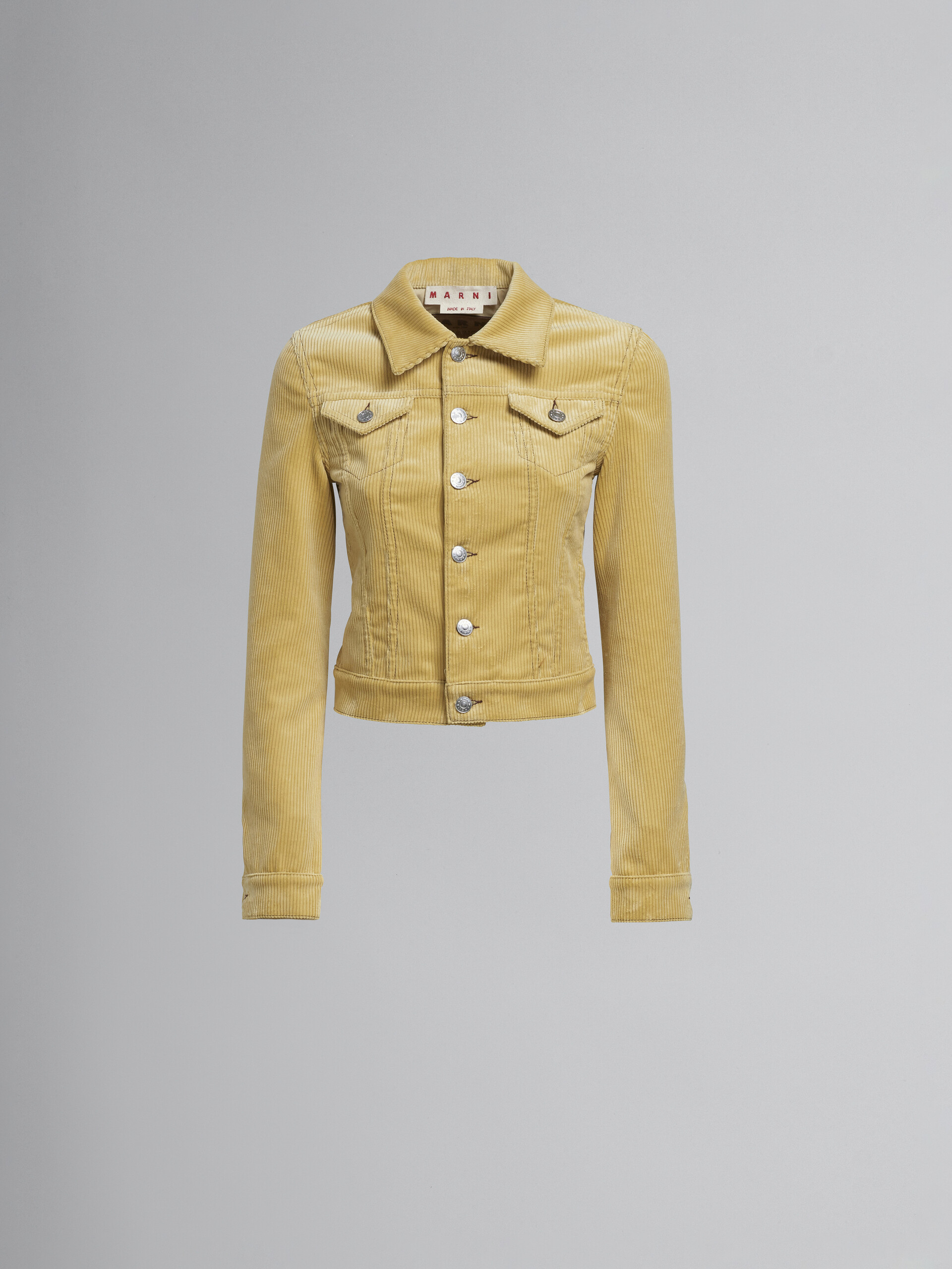 Light yellow corduroy jacket - Jackets - Image 1