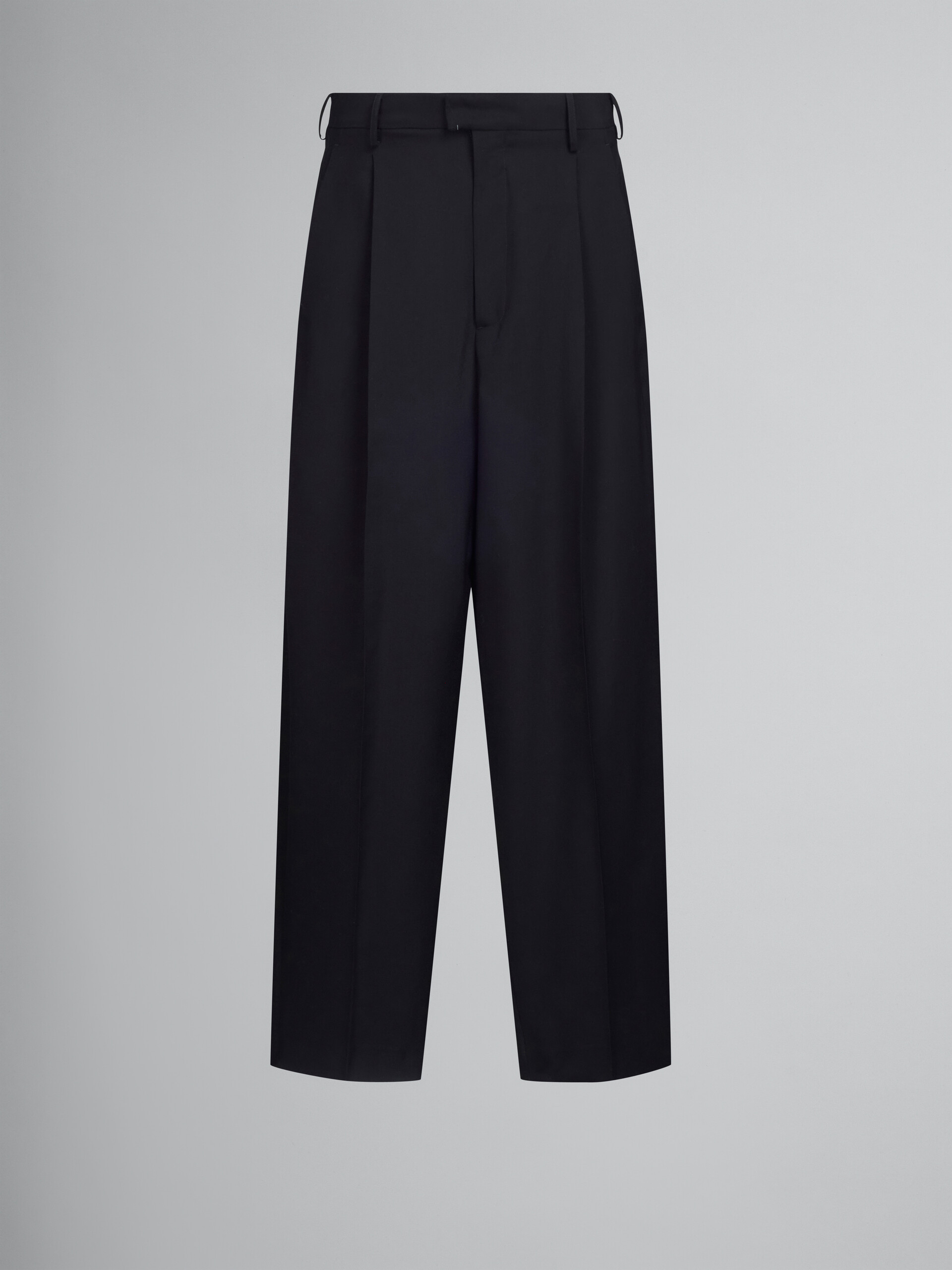 Black tropical wool tailored trousers - Pants - Image 1