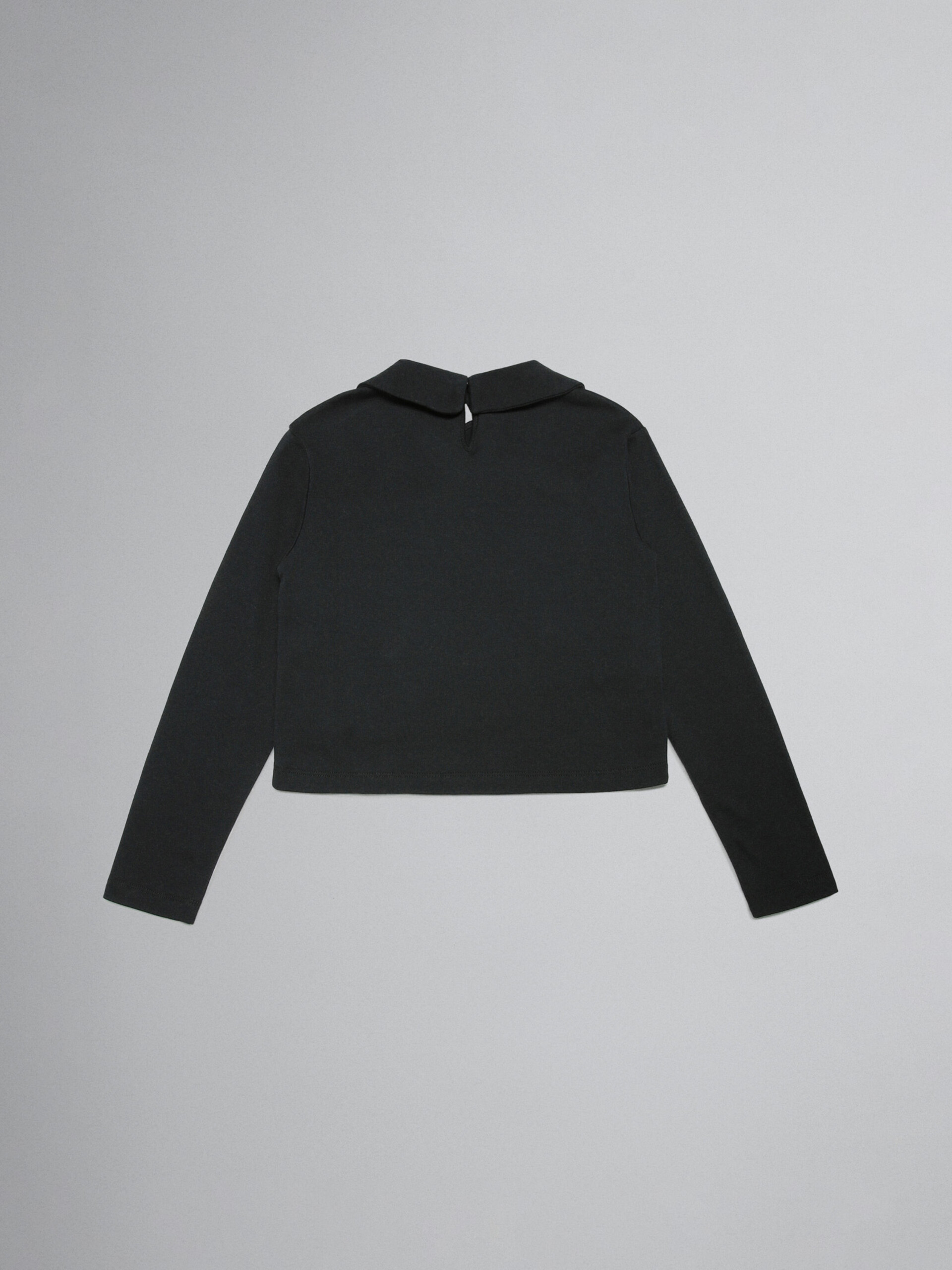 Black ruffle top with "Marni" embroidery - Sweaters - Image 2