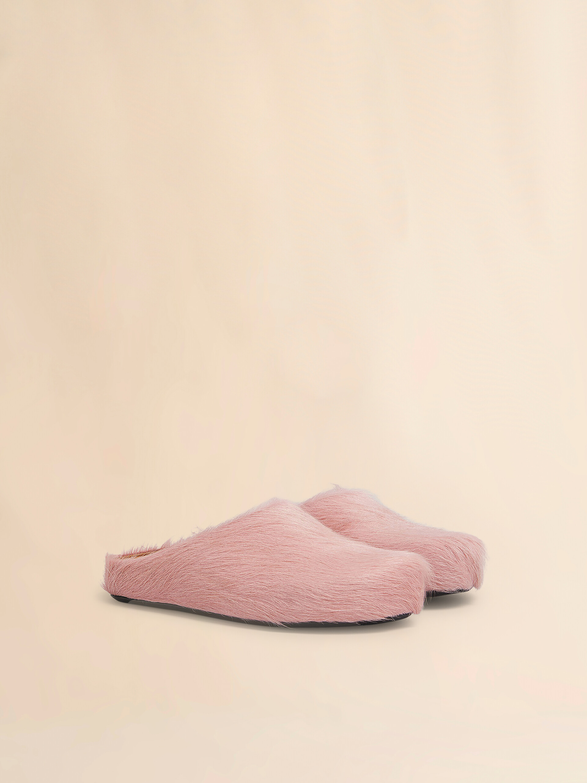 Blue long hair calfskin Fussbett sabot - Clogs - Image 2