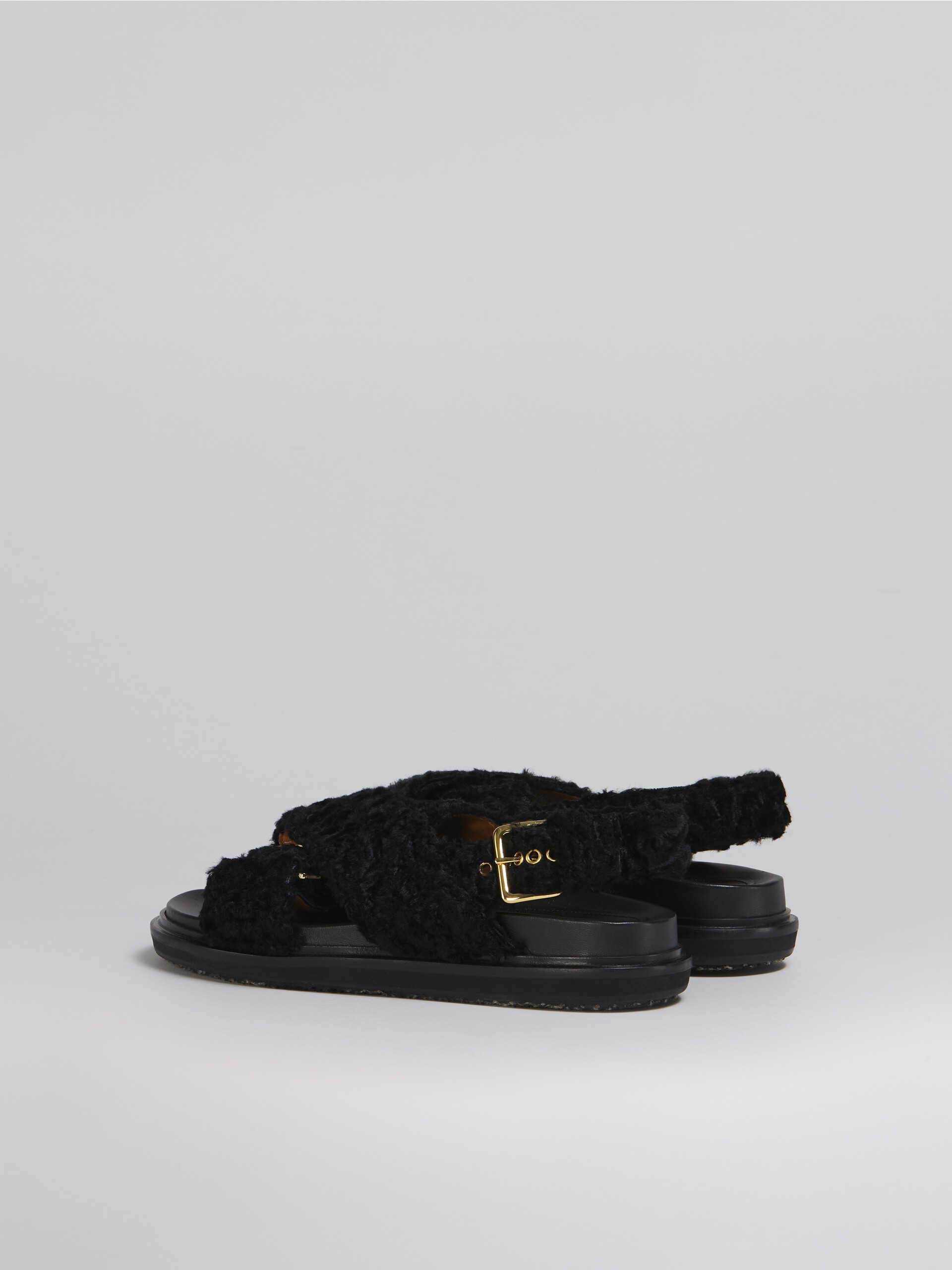 Black Fussbett in curly fabric - Sandals - Image 3